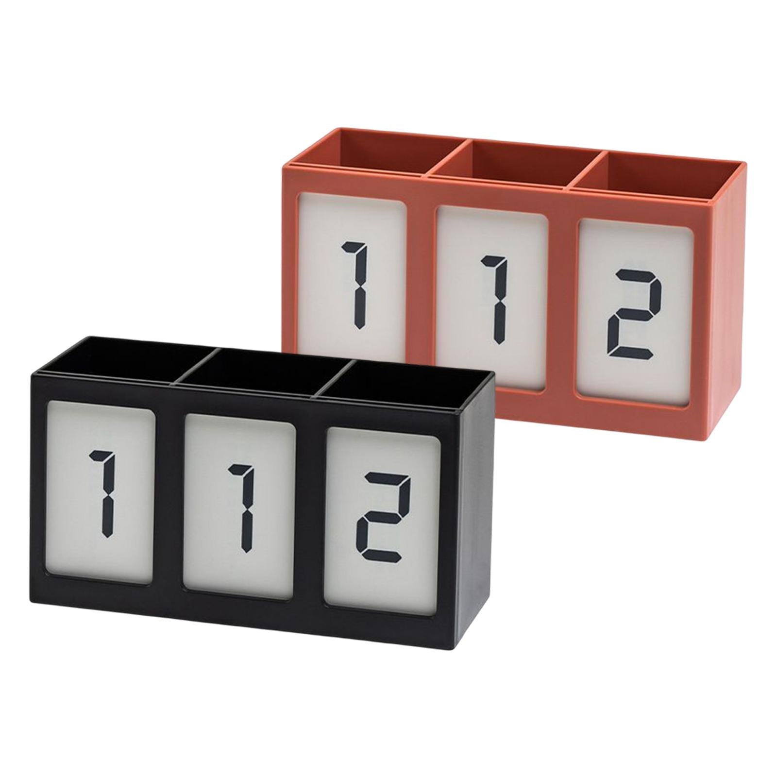 Multipurpose Pen Holder Divided Container for Dorm Bathroom Living Room Black