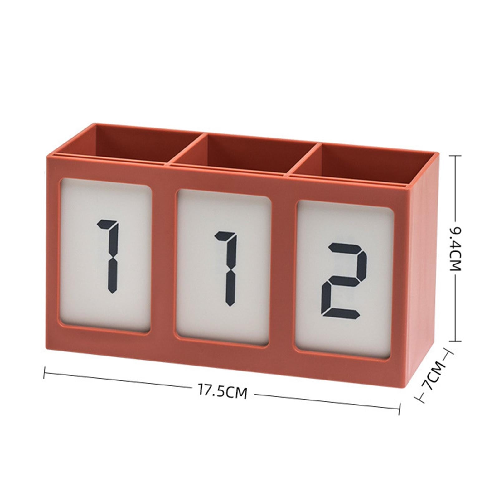 Multipurpose Pen Holder Divided Container for Dorm Bathroom Living Room Red