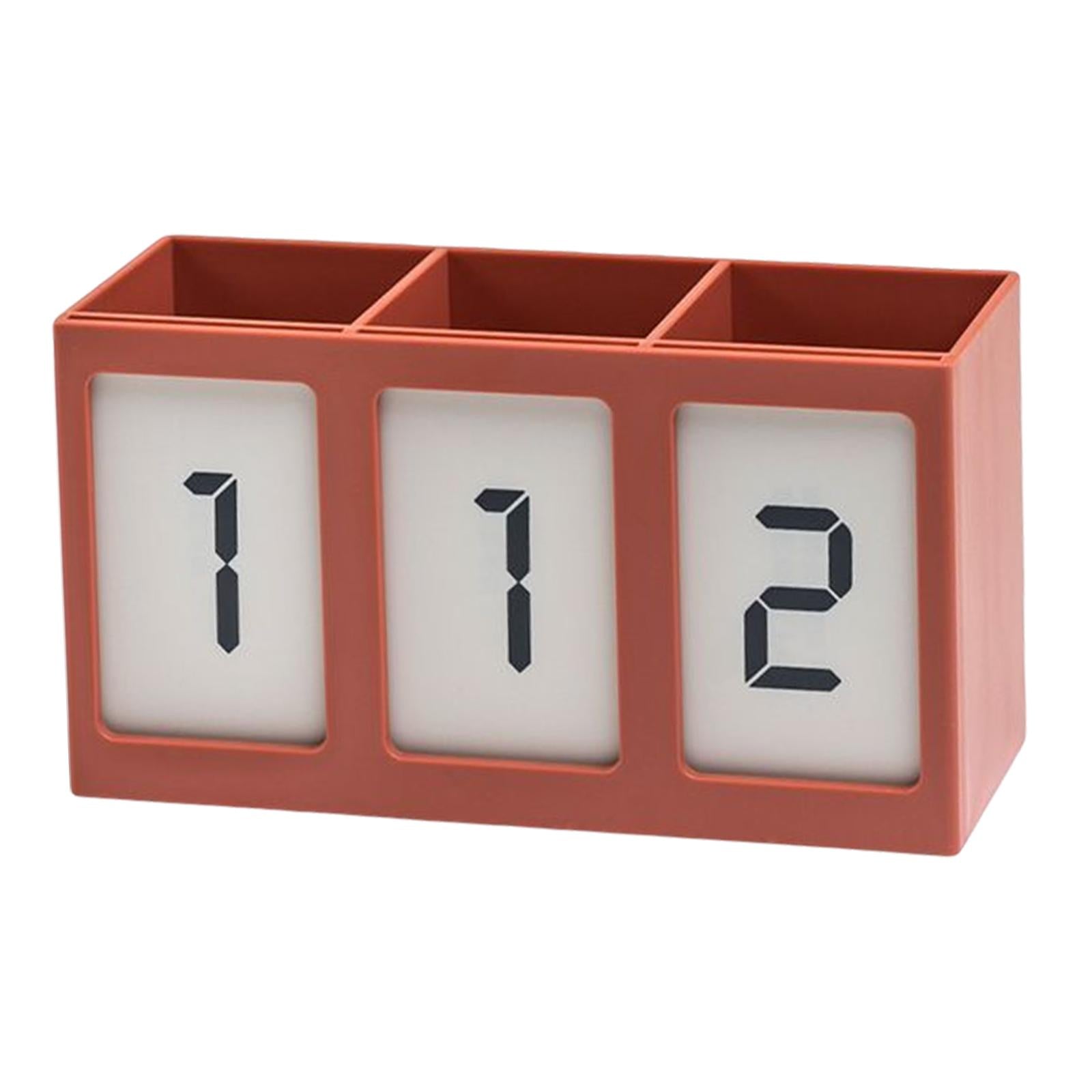 Multipurpose Pen Holder Divided Container for Dorm Bathroom Living Room Red