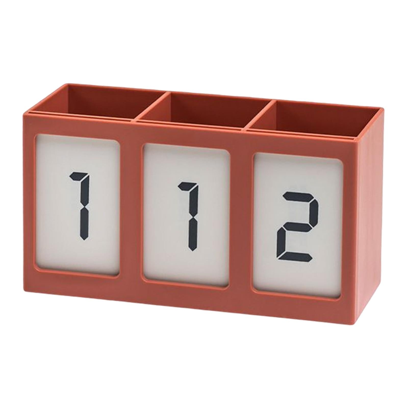 Multipurpose Pen Holder Divided Container for Dorm Bathroom Living Room Red