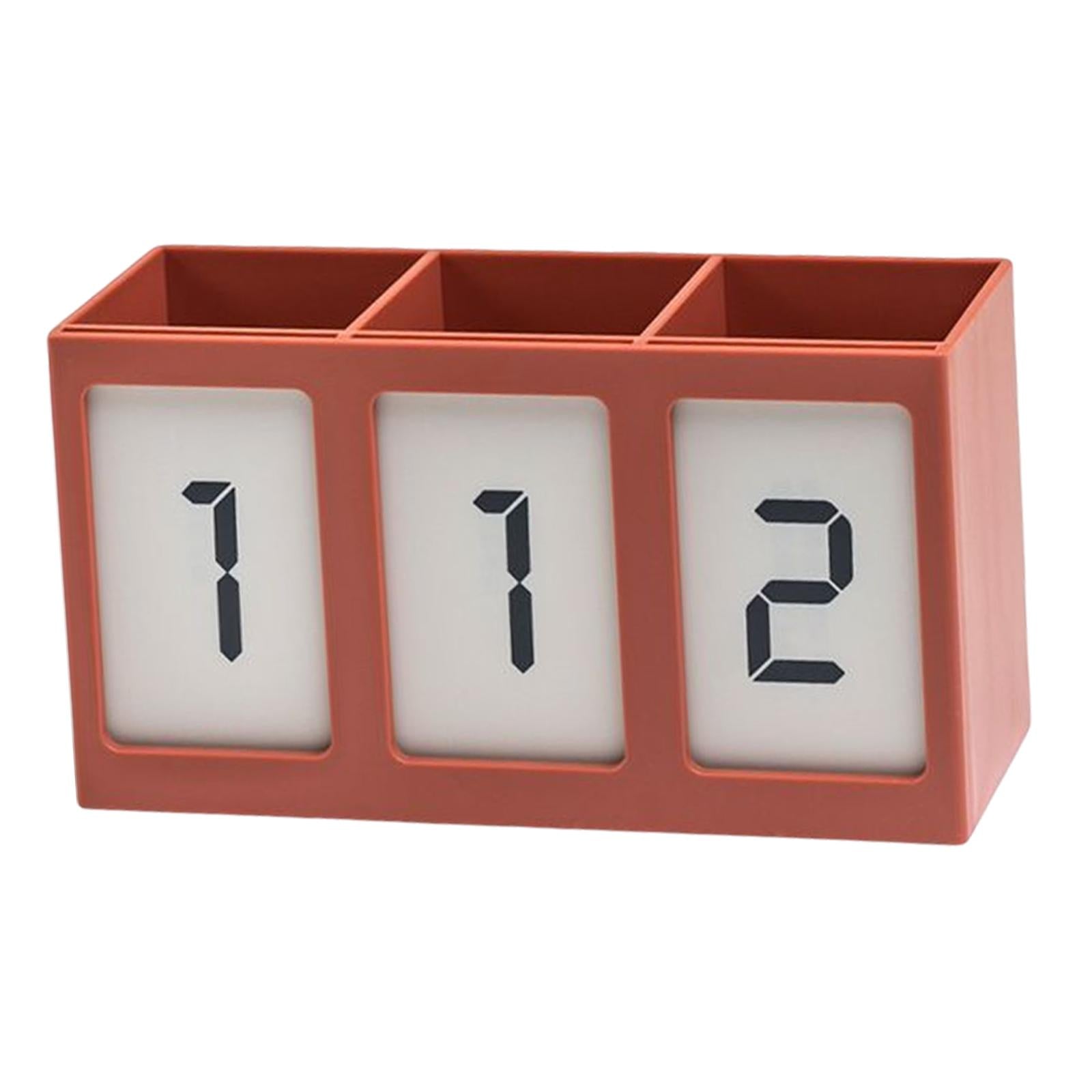 Multipurpose Pen Holder Divided Container for Dorm Bathroom Living Room Red