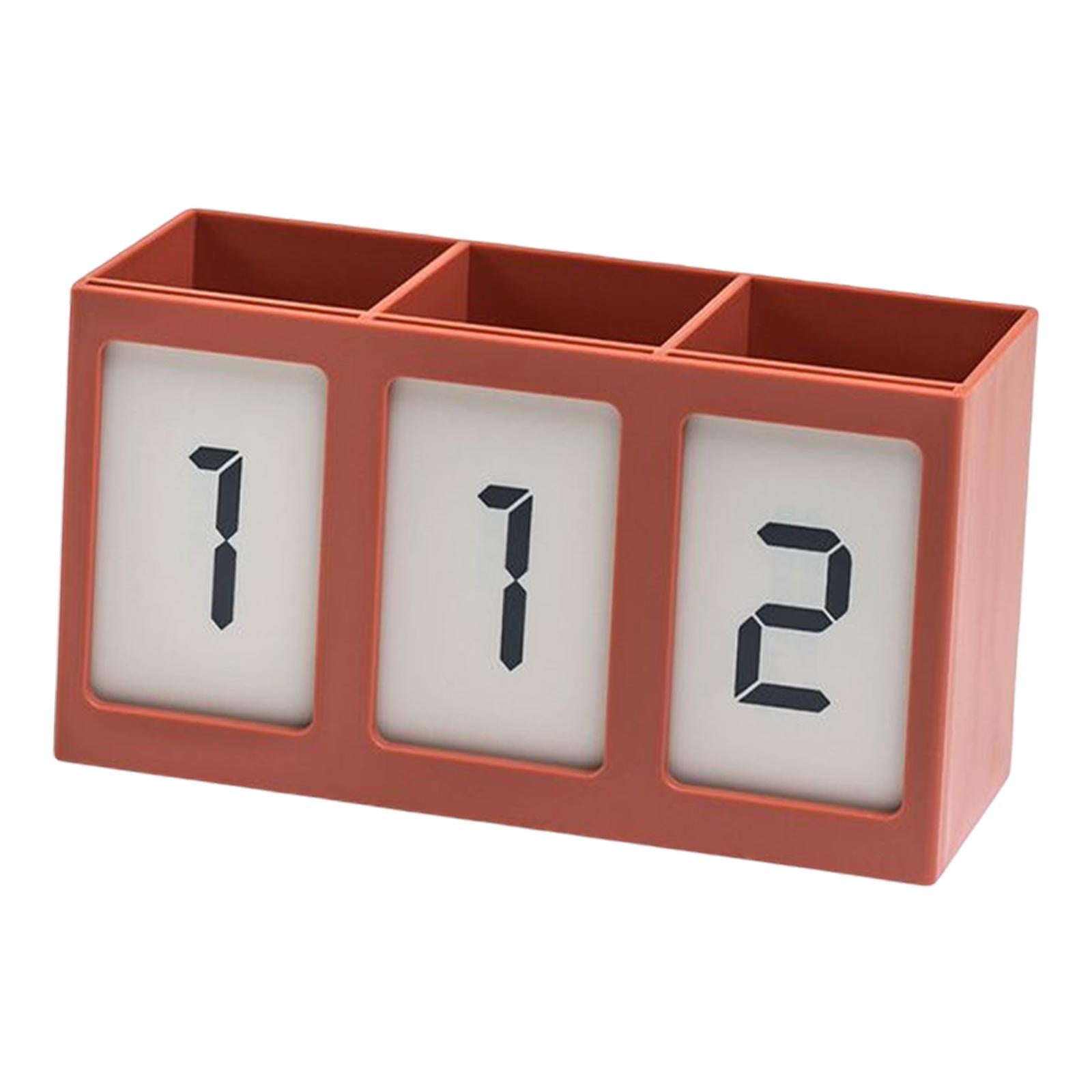 Multipurpose Pen Holder Divided Container for Dorm Bathroom Living Room Red