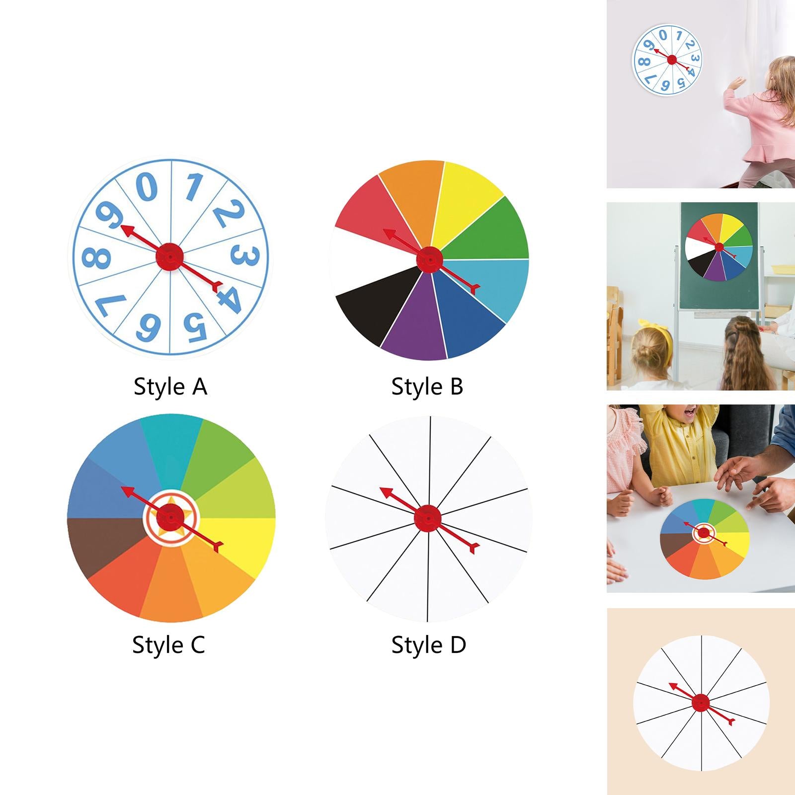 Rotary Wheel Erasable Spinner Heavy Duty for Party Activities Style A