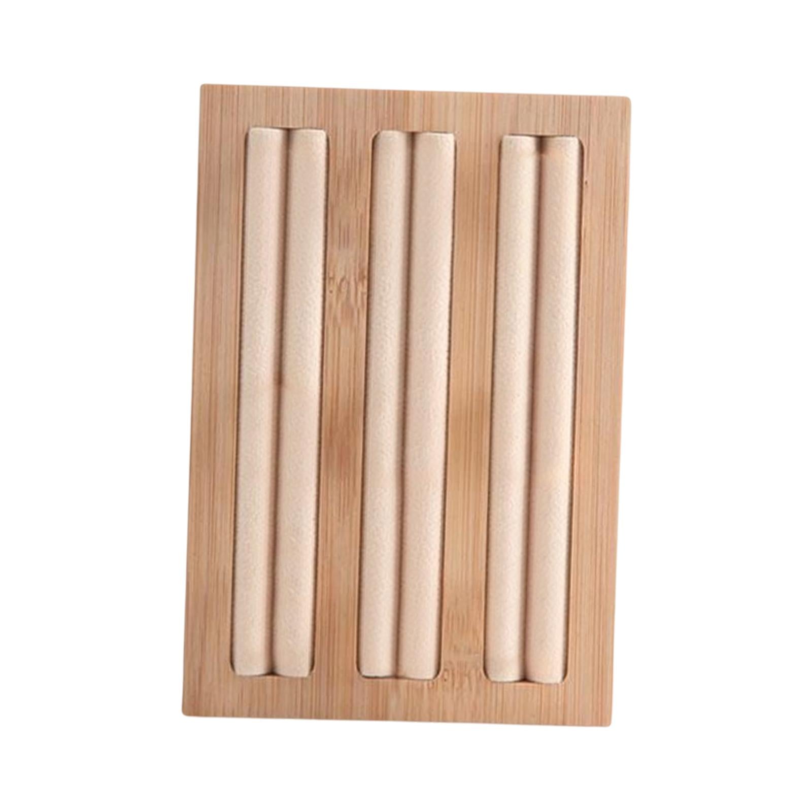 Wooden Jewelry Ring Display Case Slot Display Box Showcase for Store Drawer