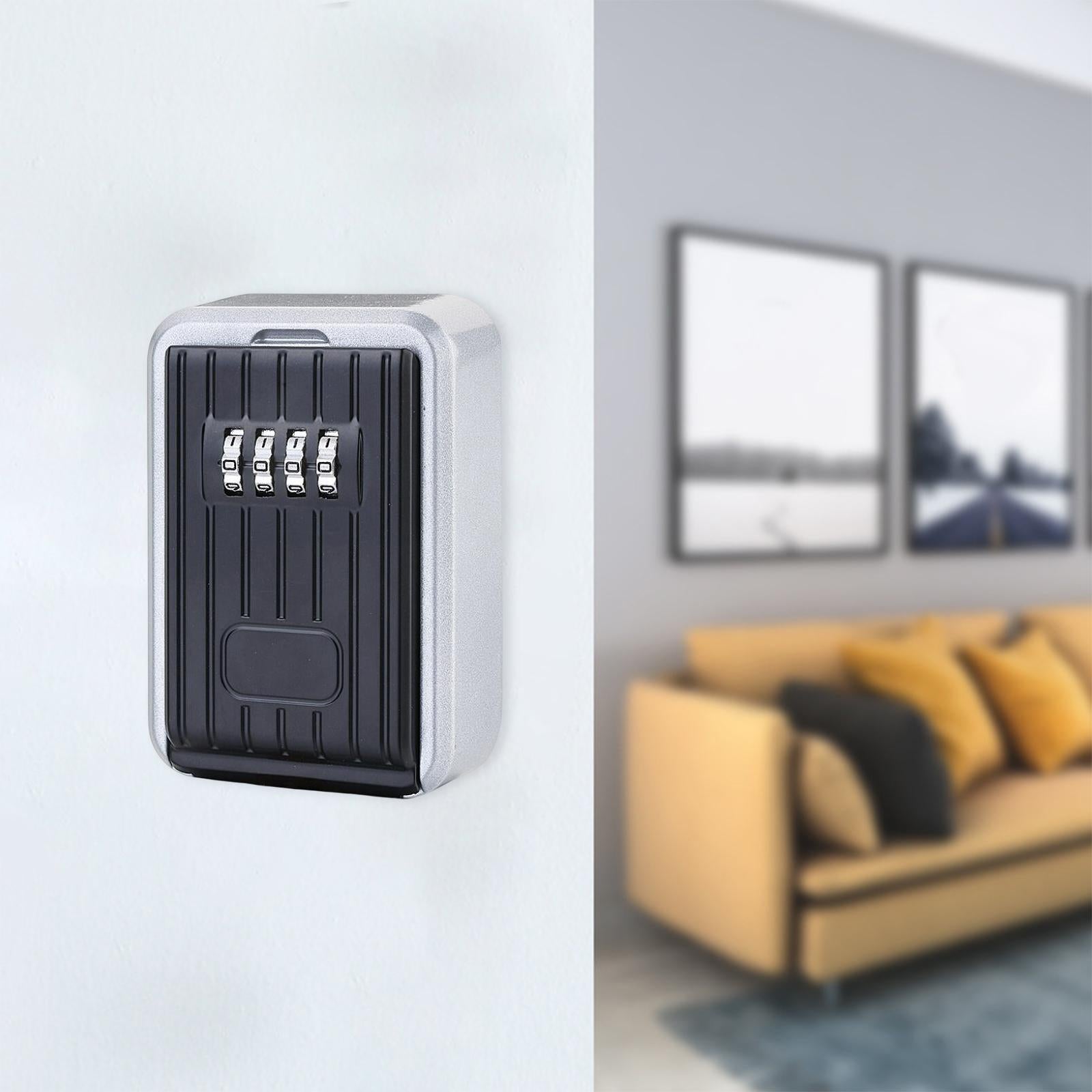 4 Digit Outdoor Password Key Box lock Box for Wall Contractors Emergency
