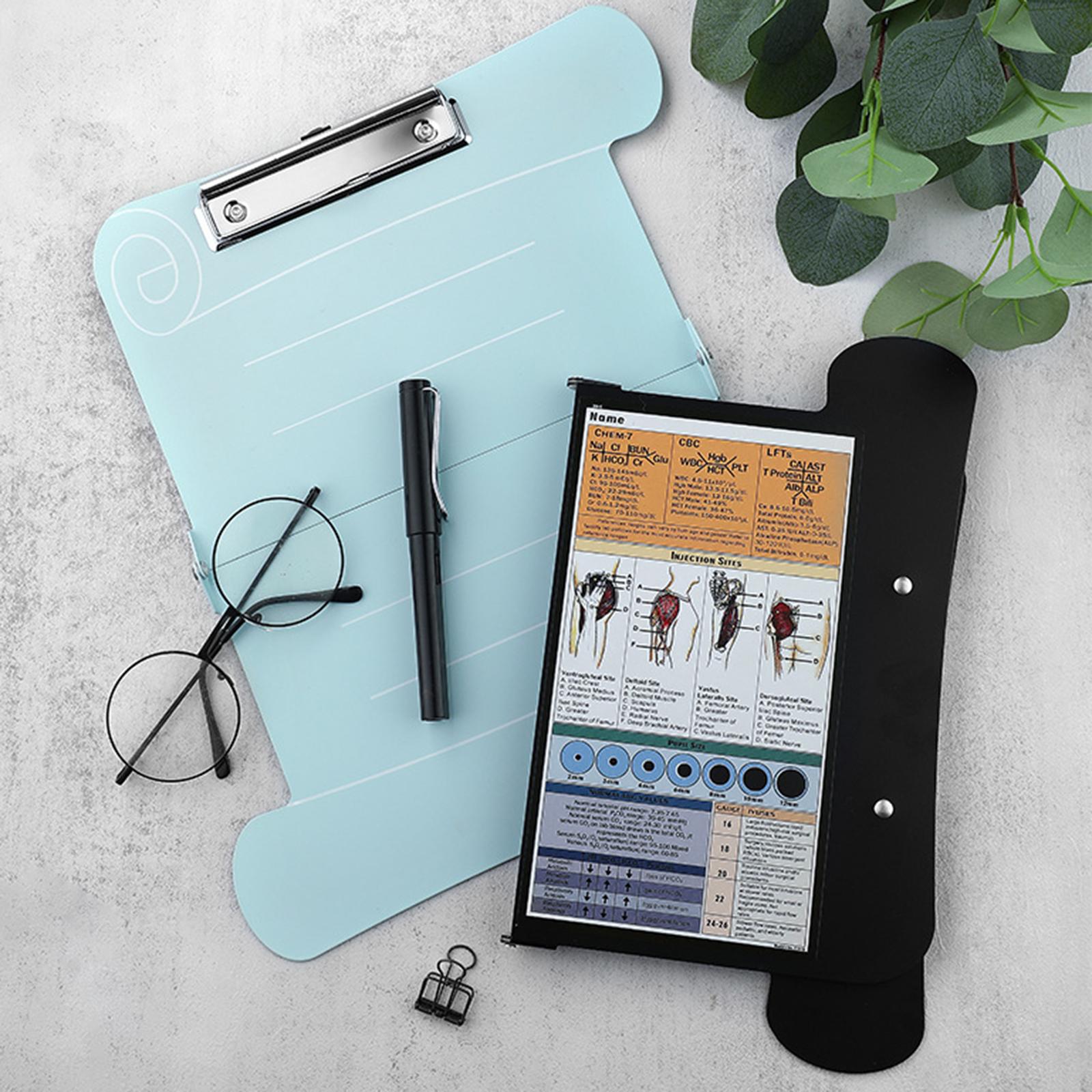 Aluminum Standard Clipboard File Folders Organizer for Home Business Black