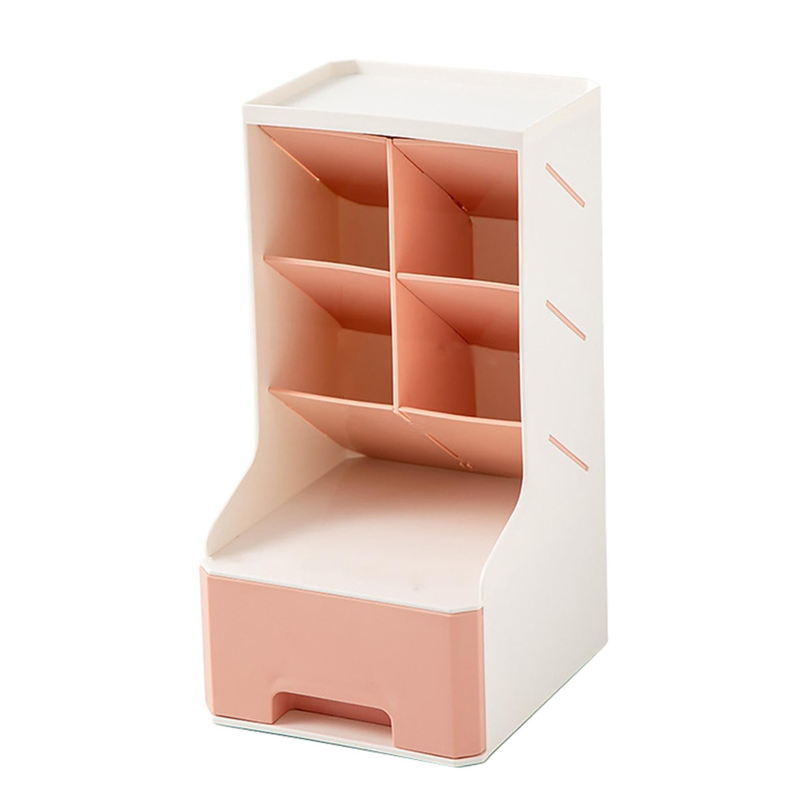 Large Capacity Desktop Storage Organizer Desk Organizer for Office Home Pink