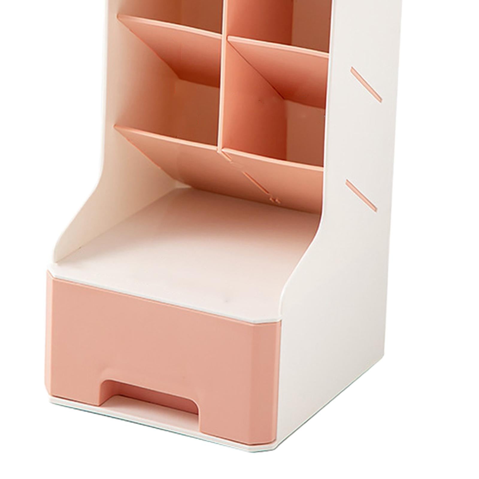 Large Capacity Desktop Storage Organizer Desk Organizer for Office Home Pink