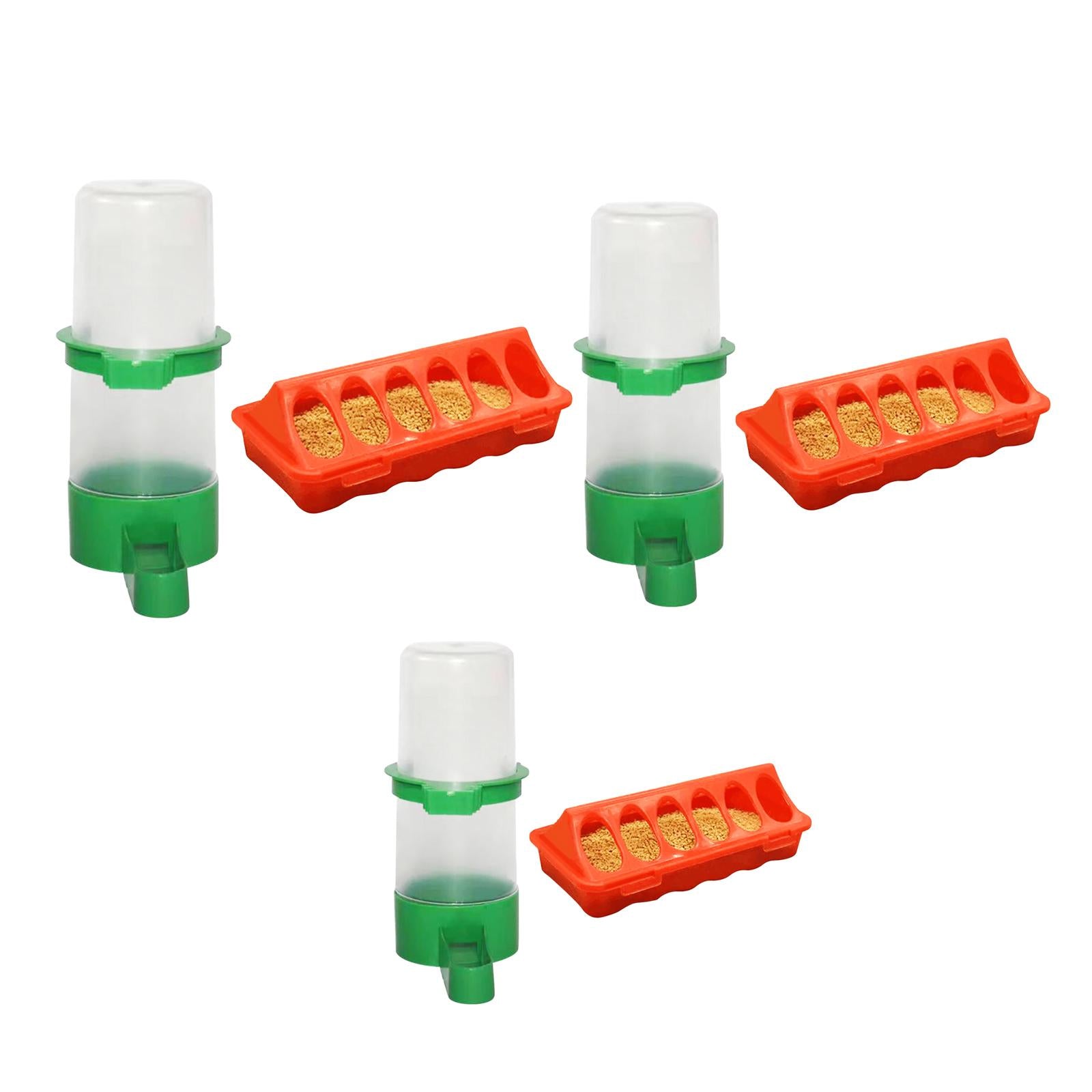 Food and Water Feeder Set Cage Hanging feed Bucket for Small Animals Rabbit Large