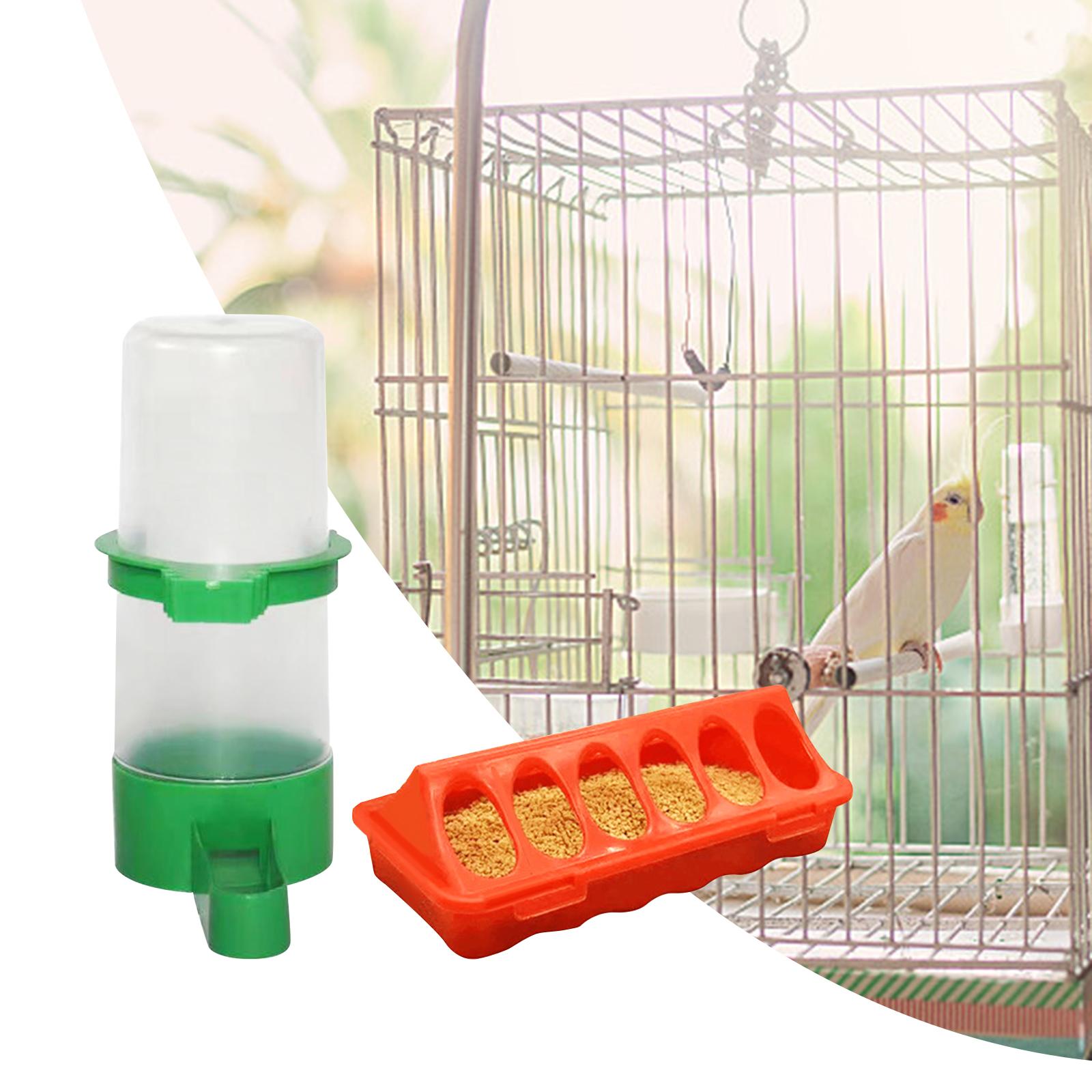 Food and Water Feeder Set Cage Hanging feed Bucket for Small Animals Rabbit Medium