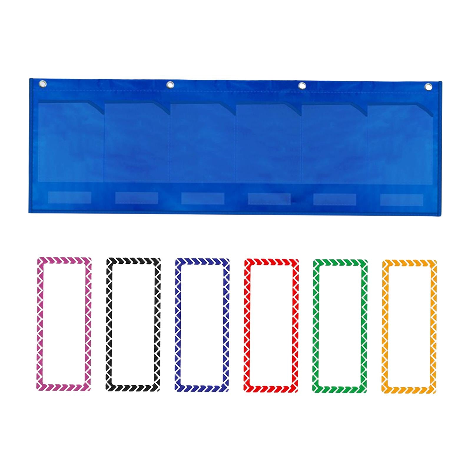 Heavy Duty Pocket Chart Organizer File Organizer Storage Bag for Home Office Blue