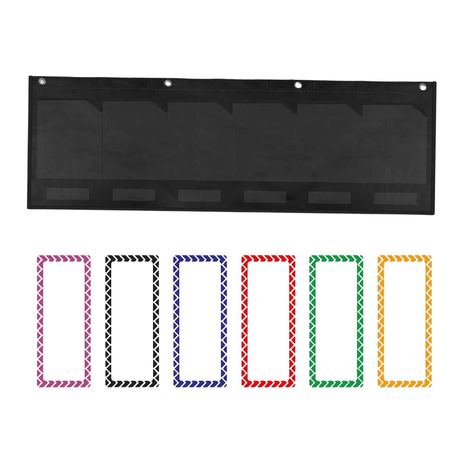 Heavy Duty Pocket Chart Organizer File Organizer Storage Bag for Home Office Black