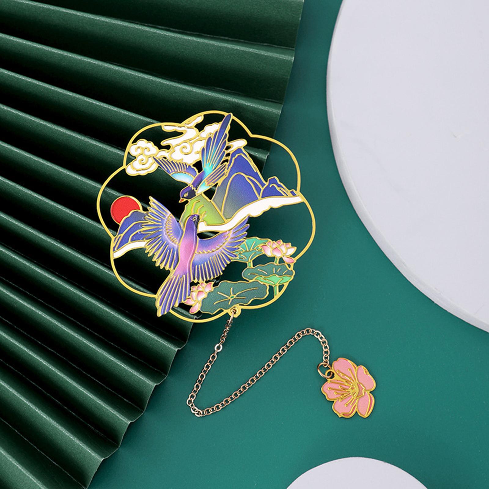 Chinese Style Bookmark Clip for Book Decoration Readers Reading Supplies style A
