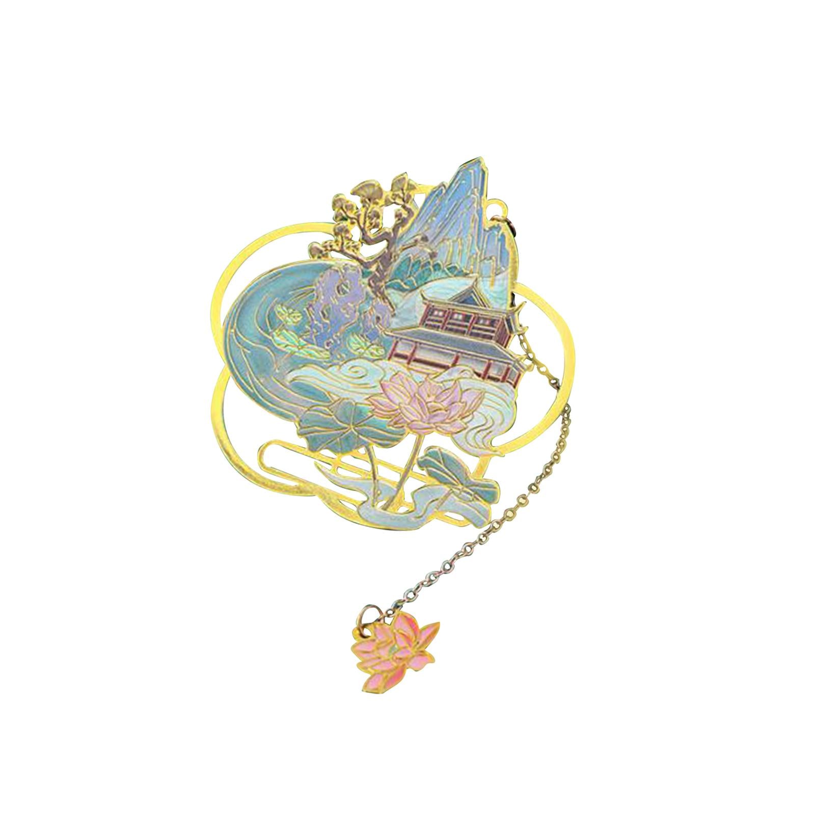 Chinese Style Bookmark Clip for Book Decoration Readers Reading Supplies style B