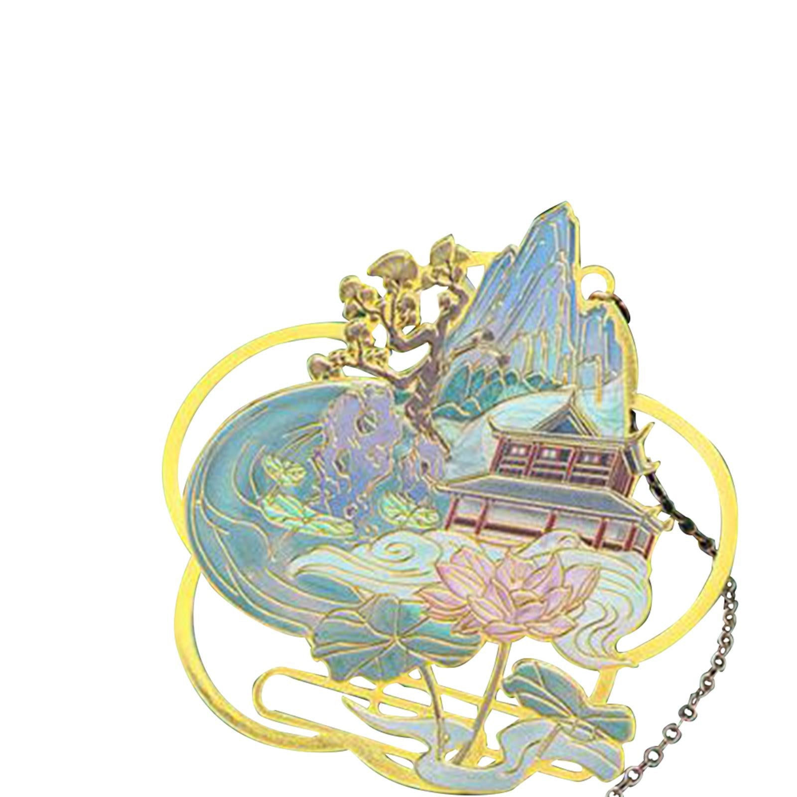 Chinese Style Bookmark Clip for Book Decoration Readers Reading Supplies style B