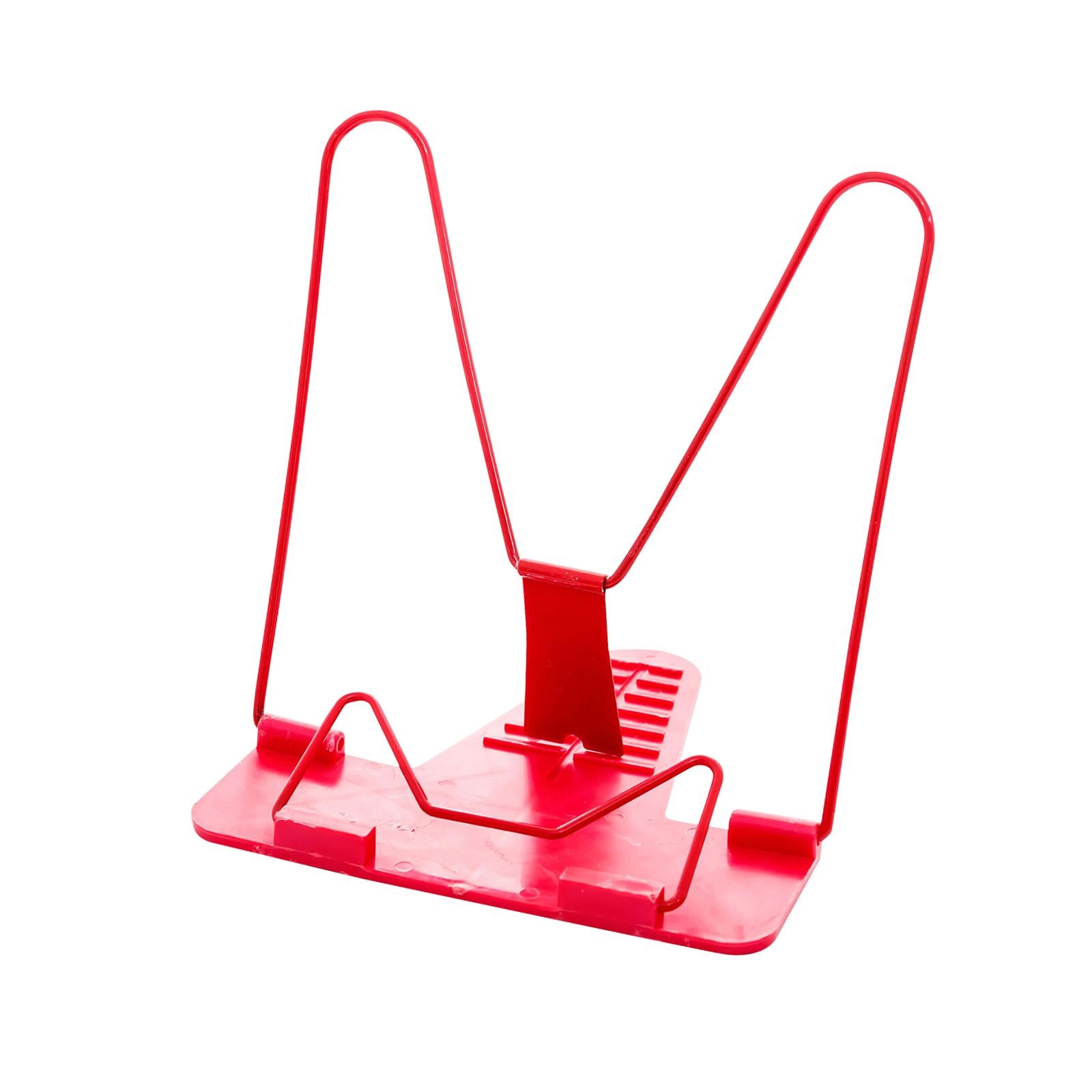 Multipurpose Book Holders Metal Stable Portable for Dormitory Study Tabletop Red