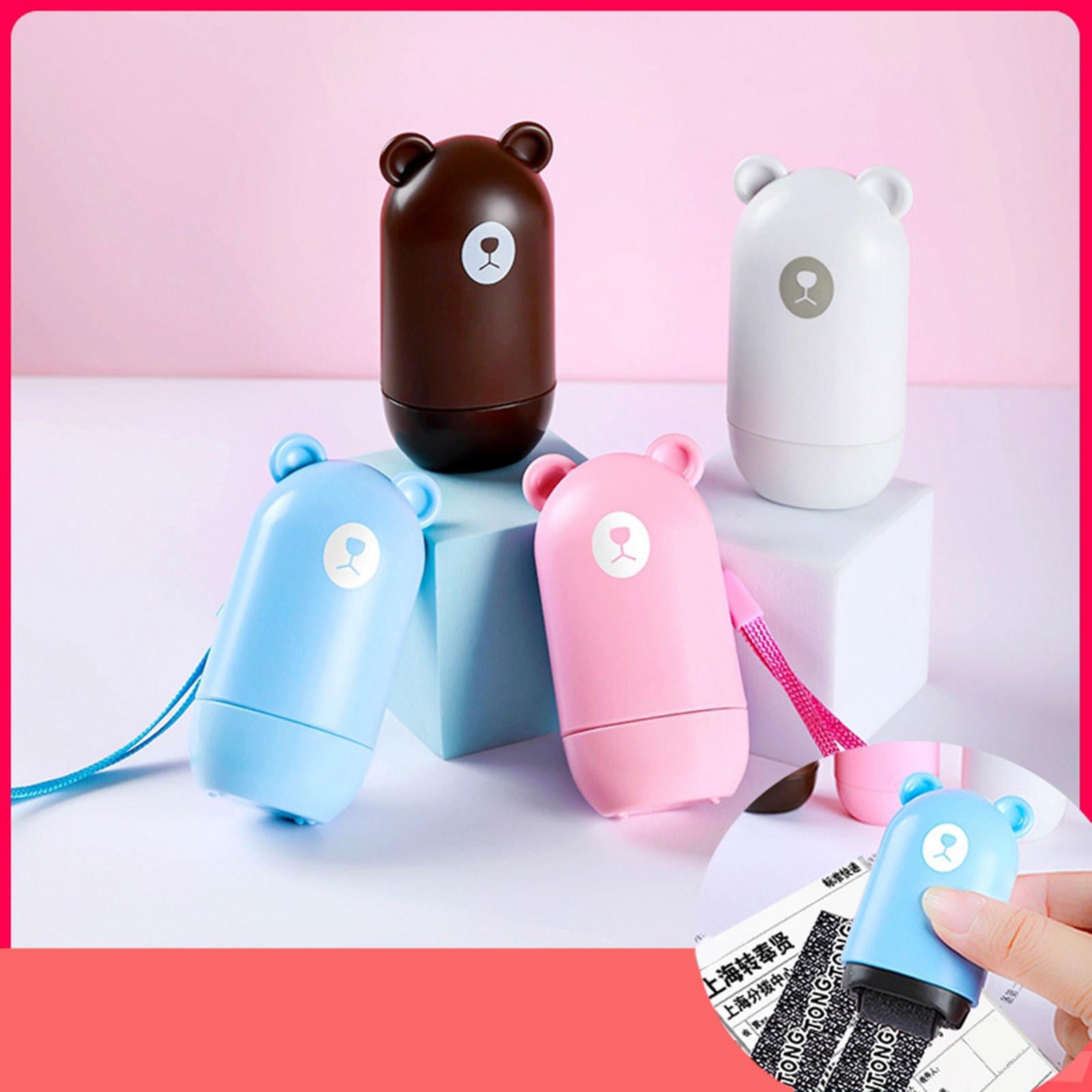 Reusable Protection Roller Stamp Secure for ID Personal Information Privacy Pink