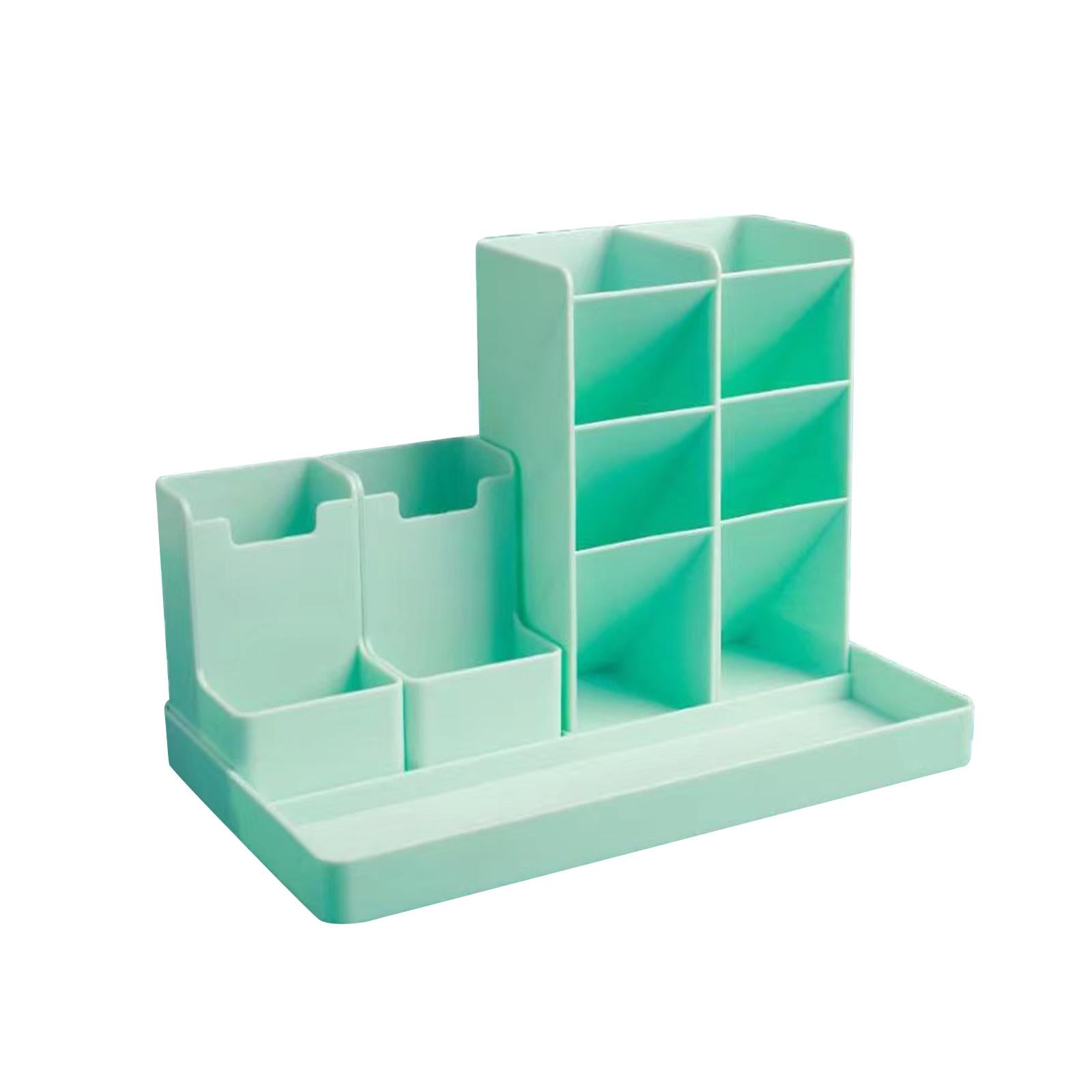 Business Card/Pen/Pencil Holder Storage Box Sticky Note Tray for Office Green