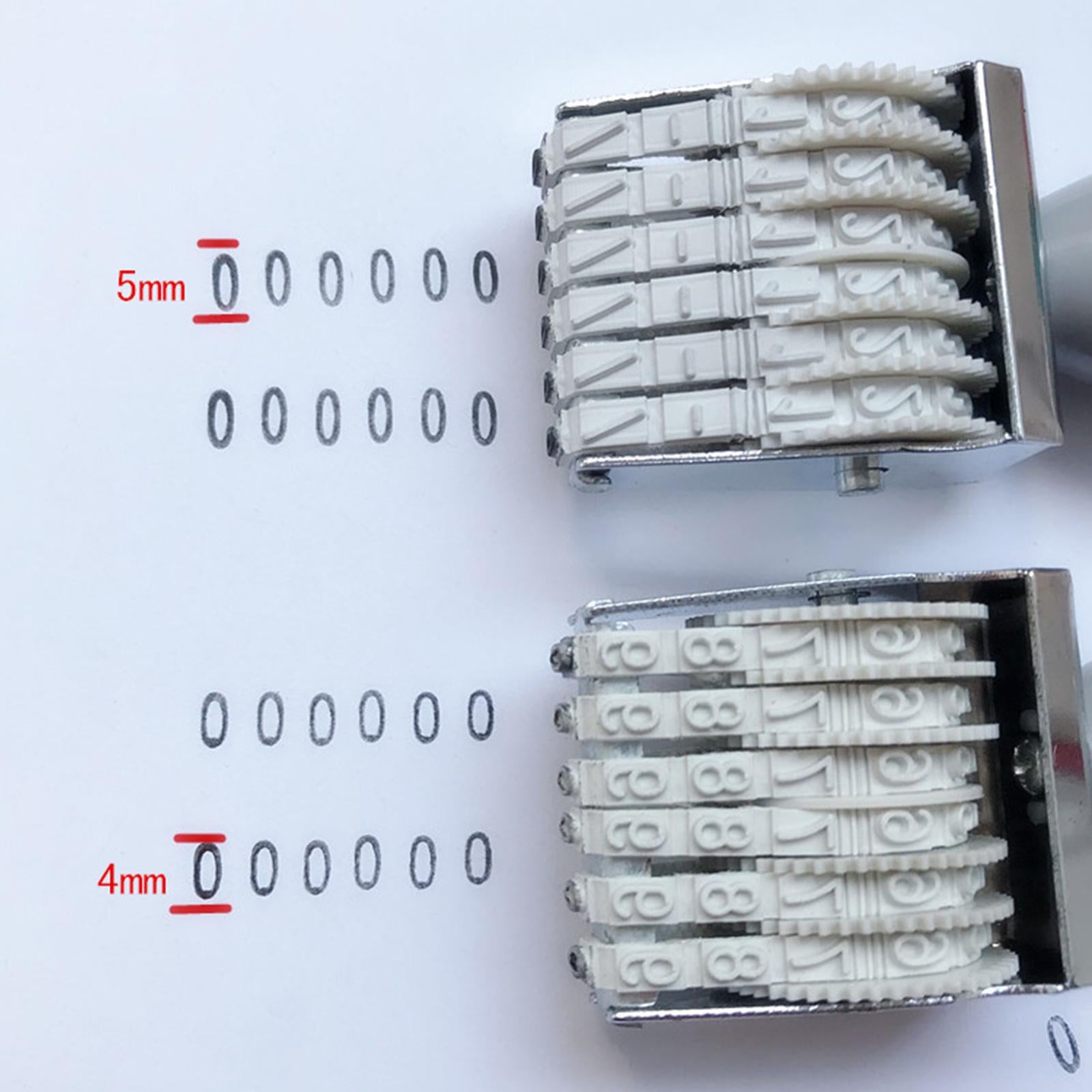 6 digits Roller Stamp Supplies Business Stamp Digit Number for Date Office 5mm