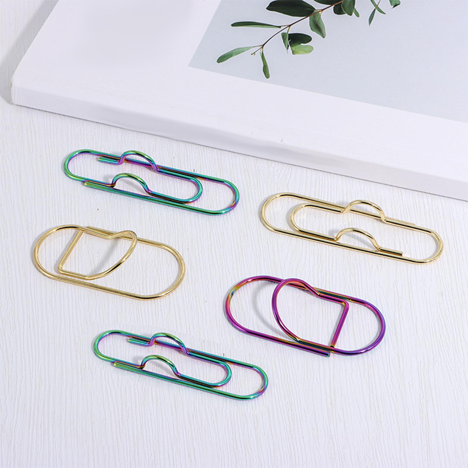 10x Paper Clips Metal Pen holder Portable for Graduation Birthday 19mmx70mm