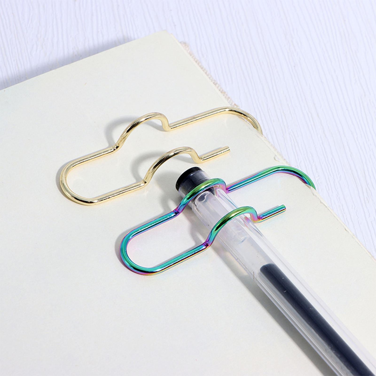 10x Paper Clips Metal Pen holder Portable for Graduation Birthday 19mmx70mm