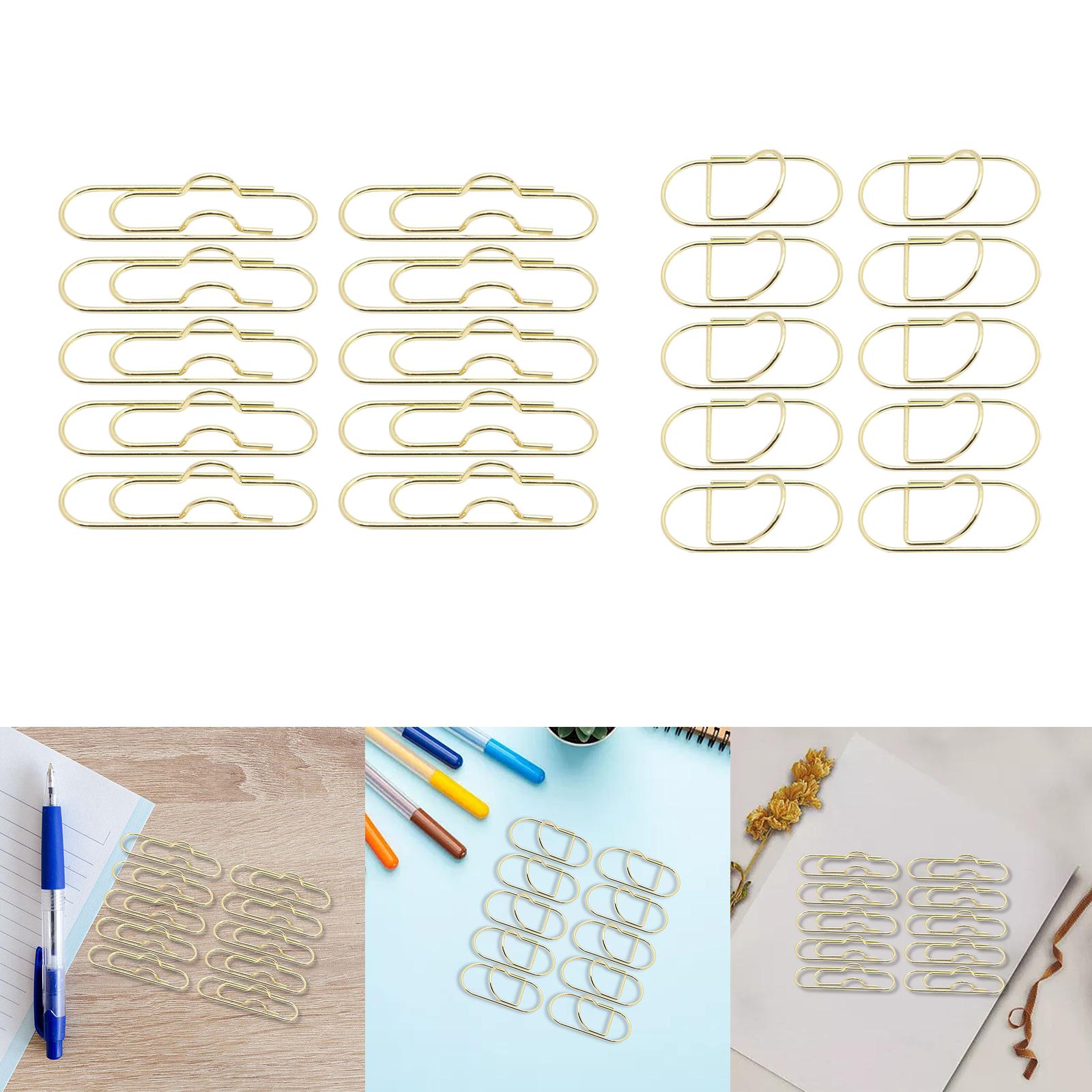 10x Paper Clips Metal Pen holder Portable for Graduation Birthday 19mmx70mm