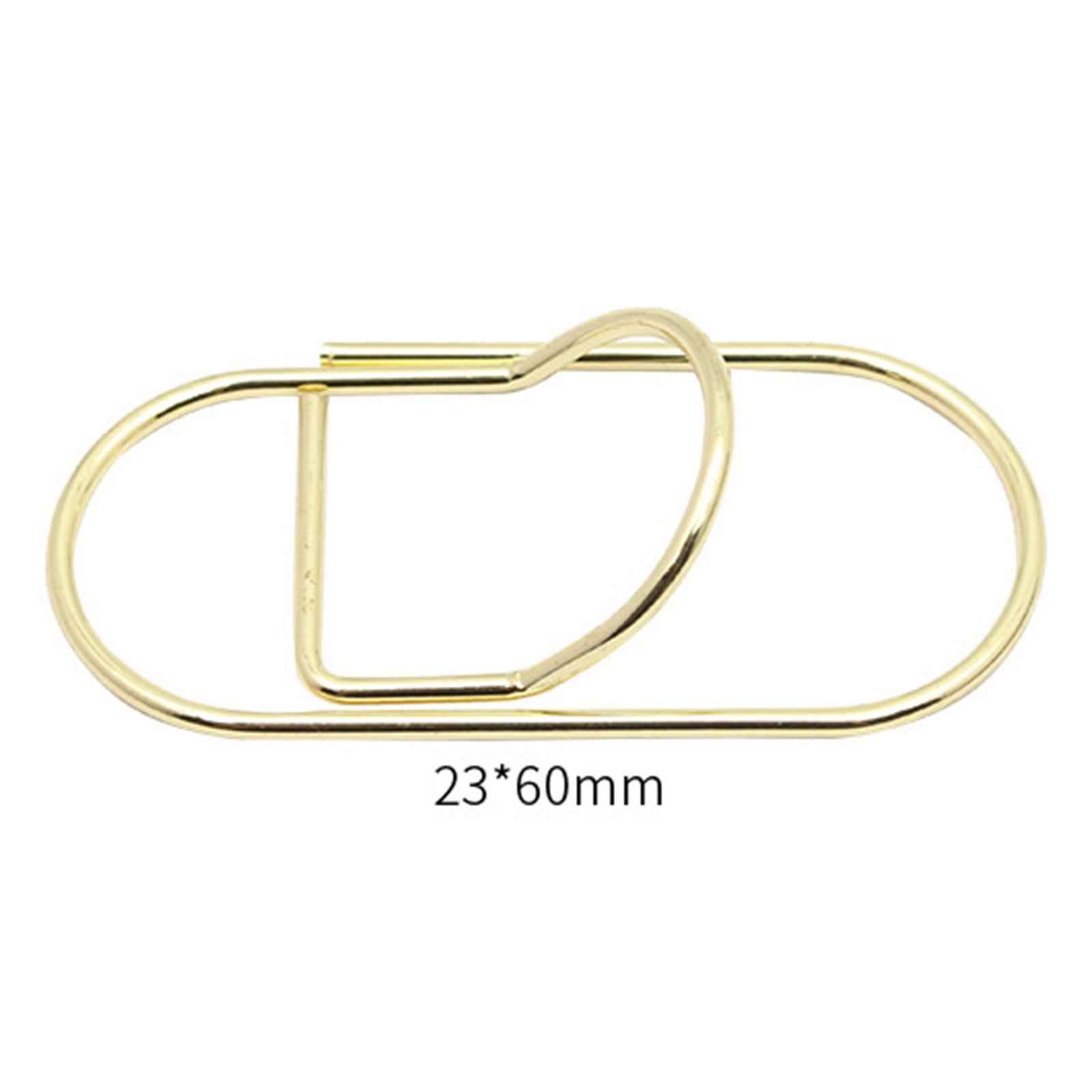 10x Paper Clips Metal Pen holder Portable for Graduation Birthday 23mmx60mm