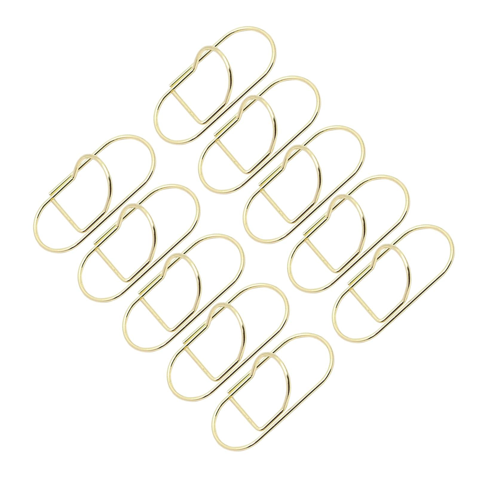 10x Paper Clips Metal Pen holder Portable for Graduation Birthday 23mmx60mm