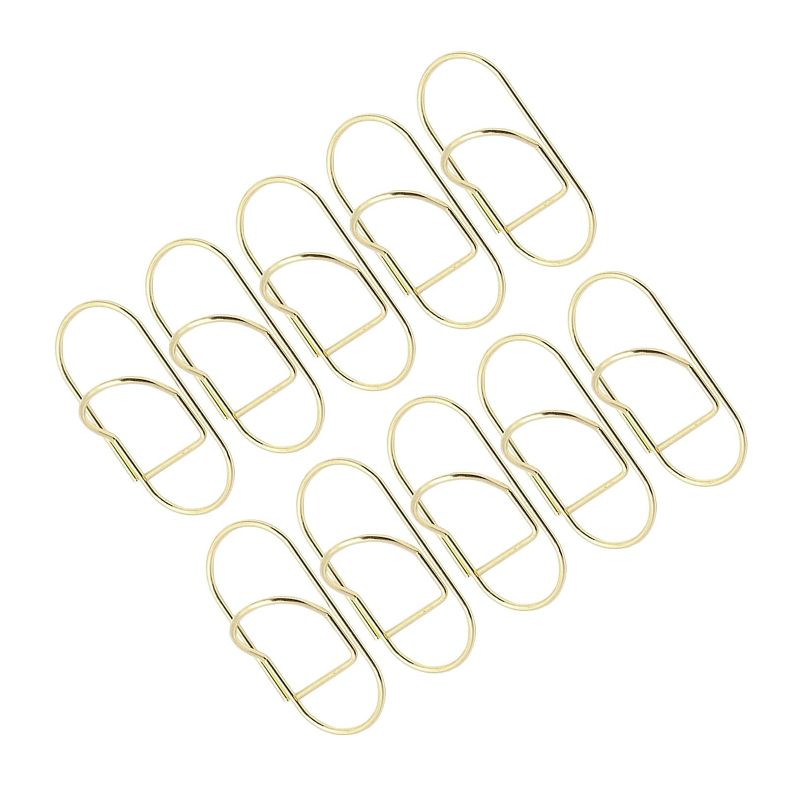10x Paper Clips Metal Pen holder Portable for Graduation Birthday 23mmx60mm