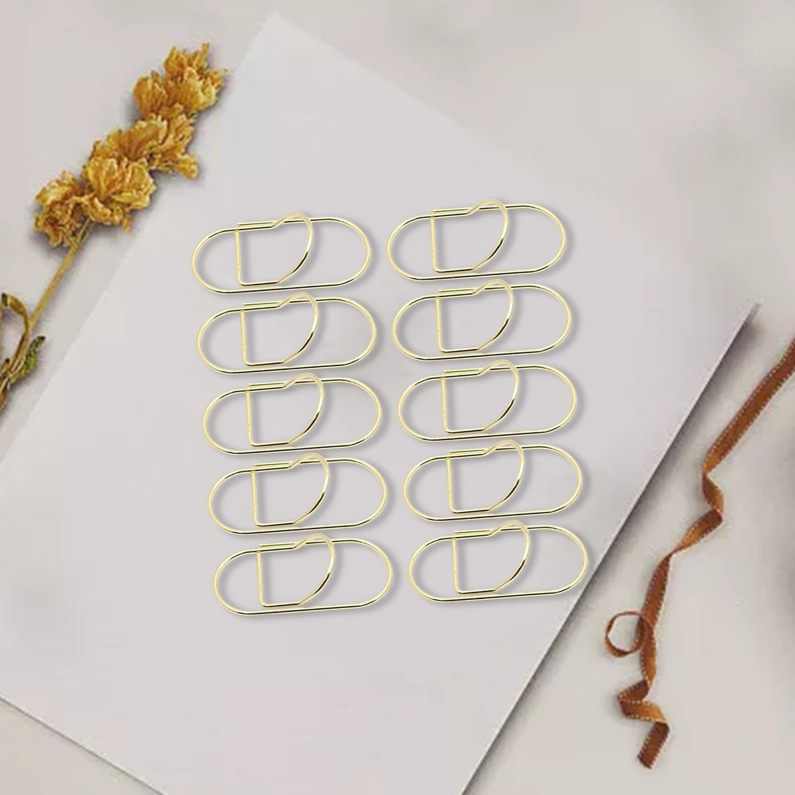 10x Paper Clips Metal Pen holder Portable for Graduation Birthday 23mmx60mm