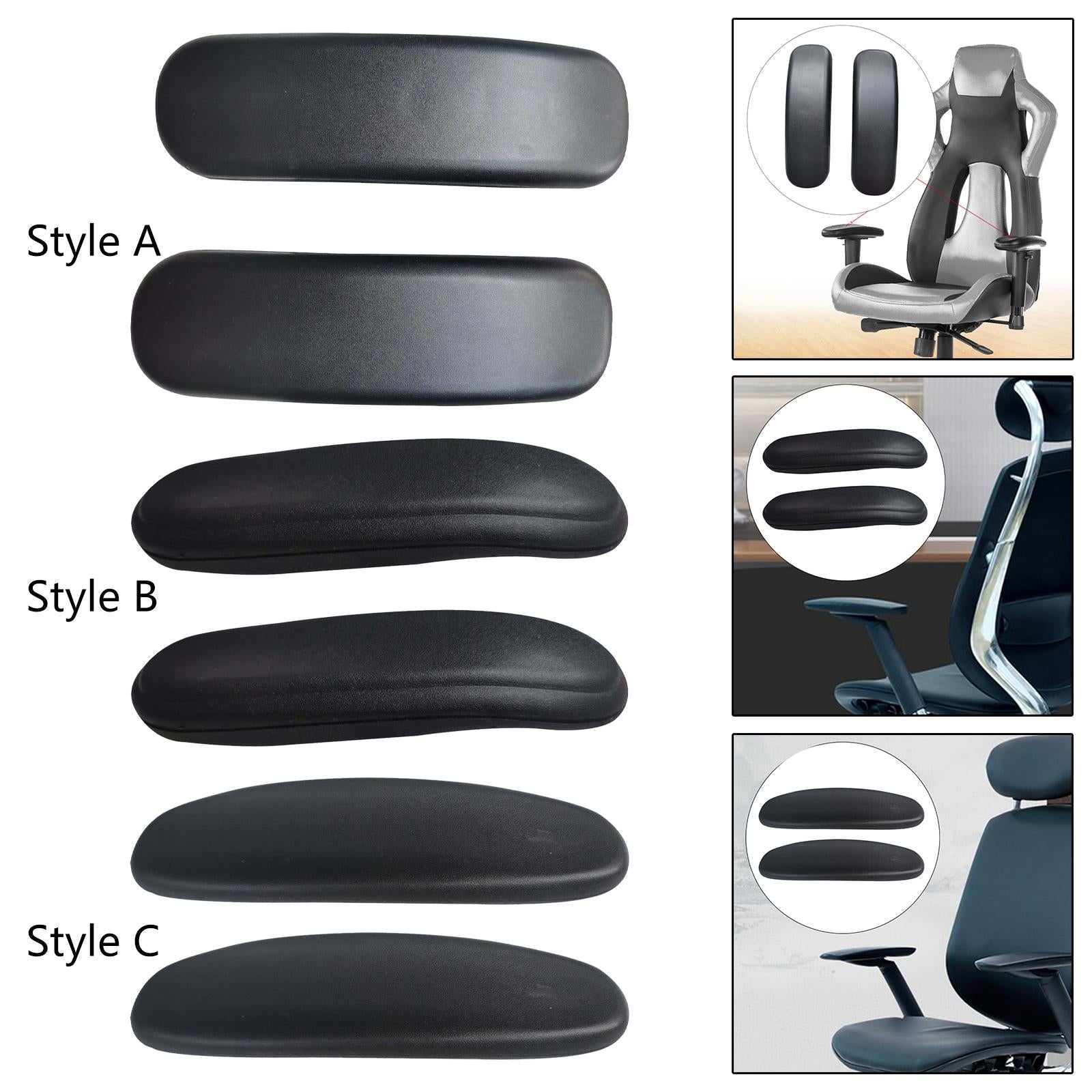 2Pcs Armrest Covers Removable Chair Replacement for Home Style A