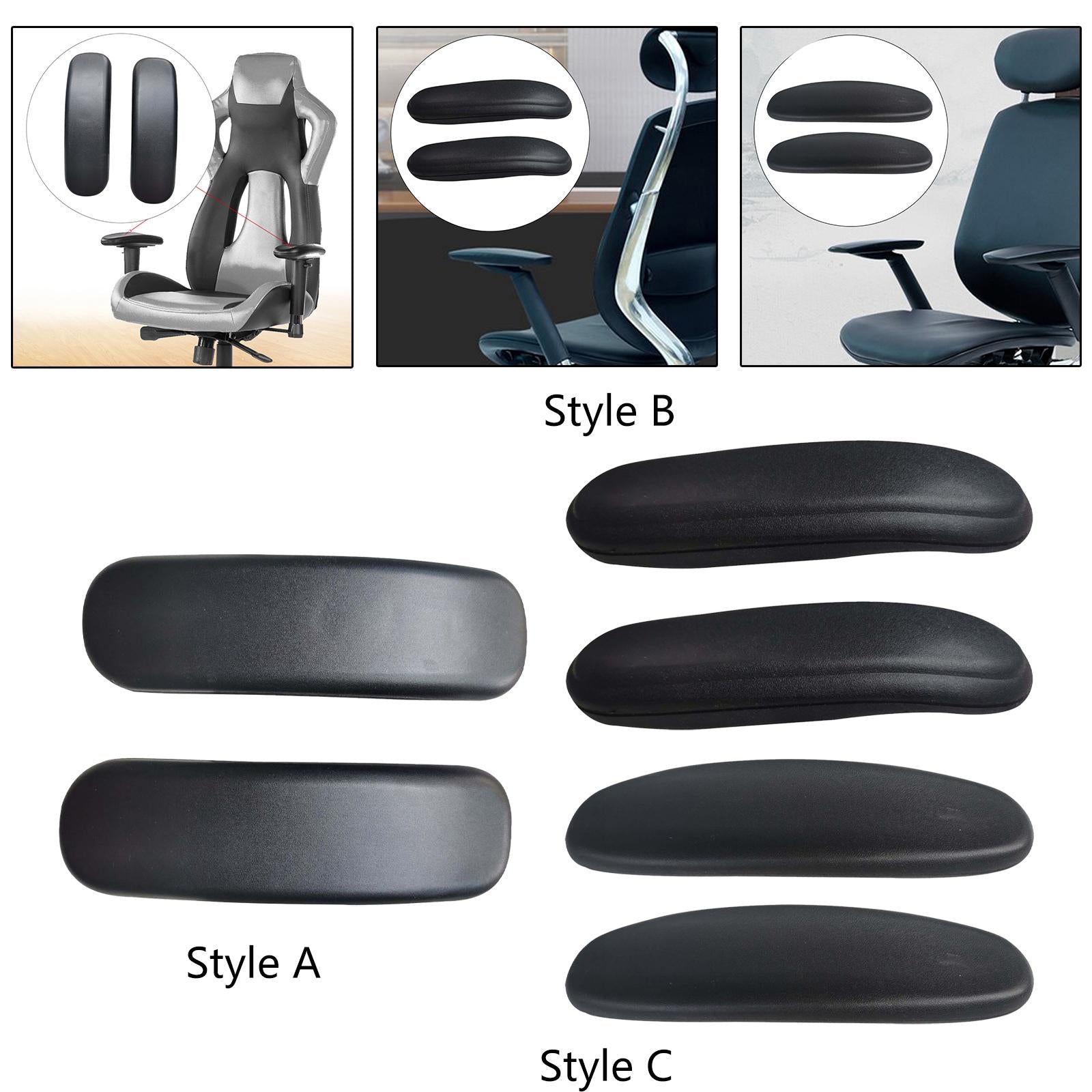 2Pcs Armrest Covers Removable Chair Replacement for Home Style A