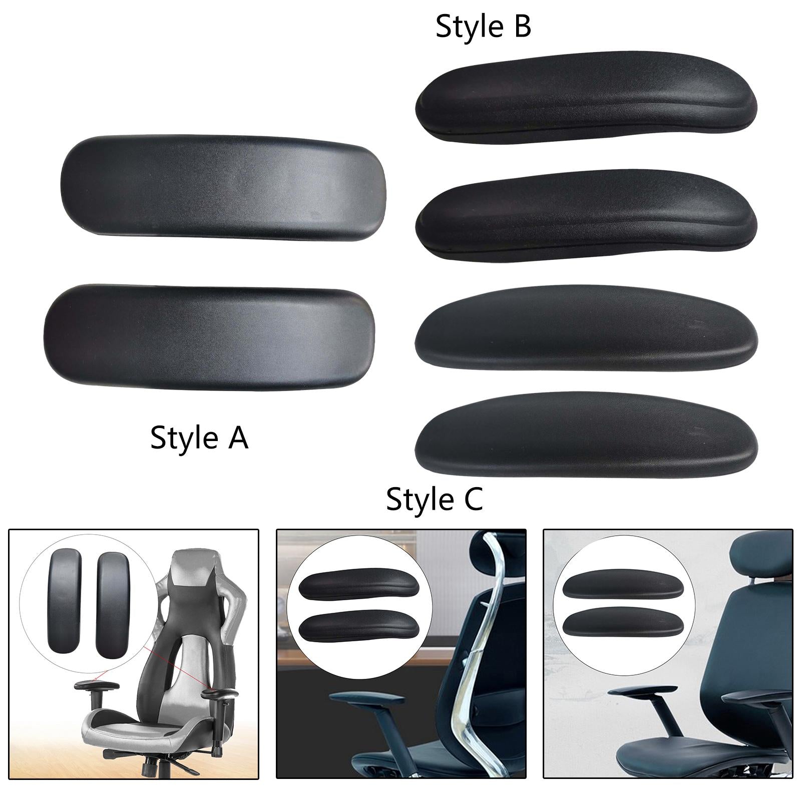 2Pcs Armrest Covers Removable Chair Replacement for Home Style A