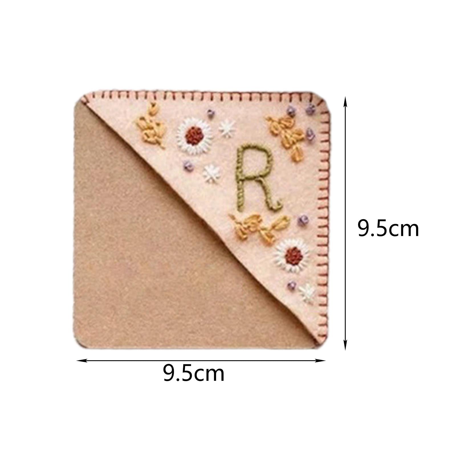Handmade Corner Bookmark Corner Book Marks Page Clip for Kids Men Gifts Letter R