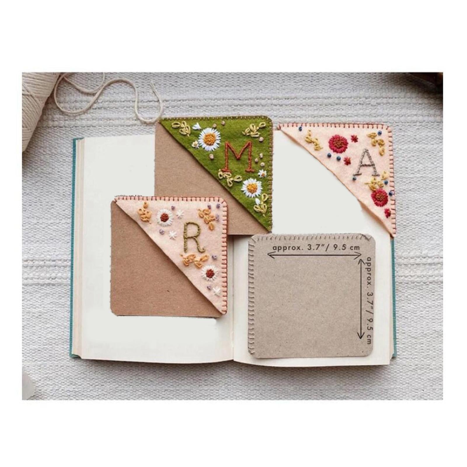 Handmade Corner Bookmark Corner Book Marks Page Clip for Kids Men Gifts Letter R