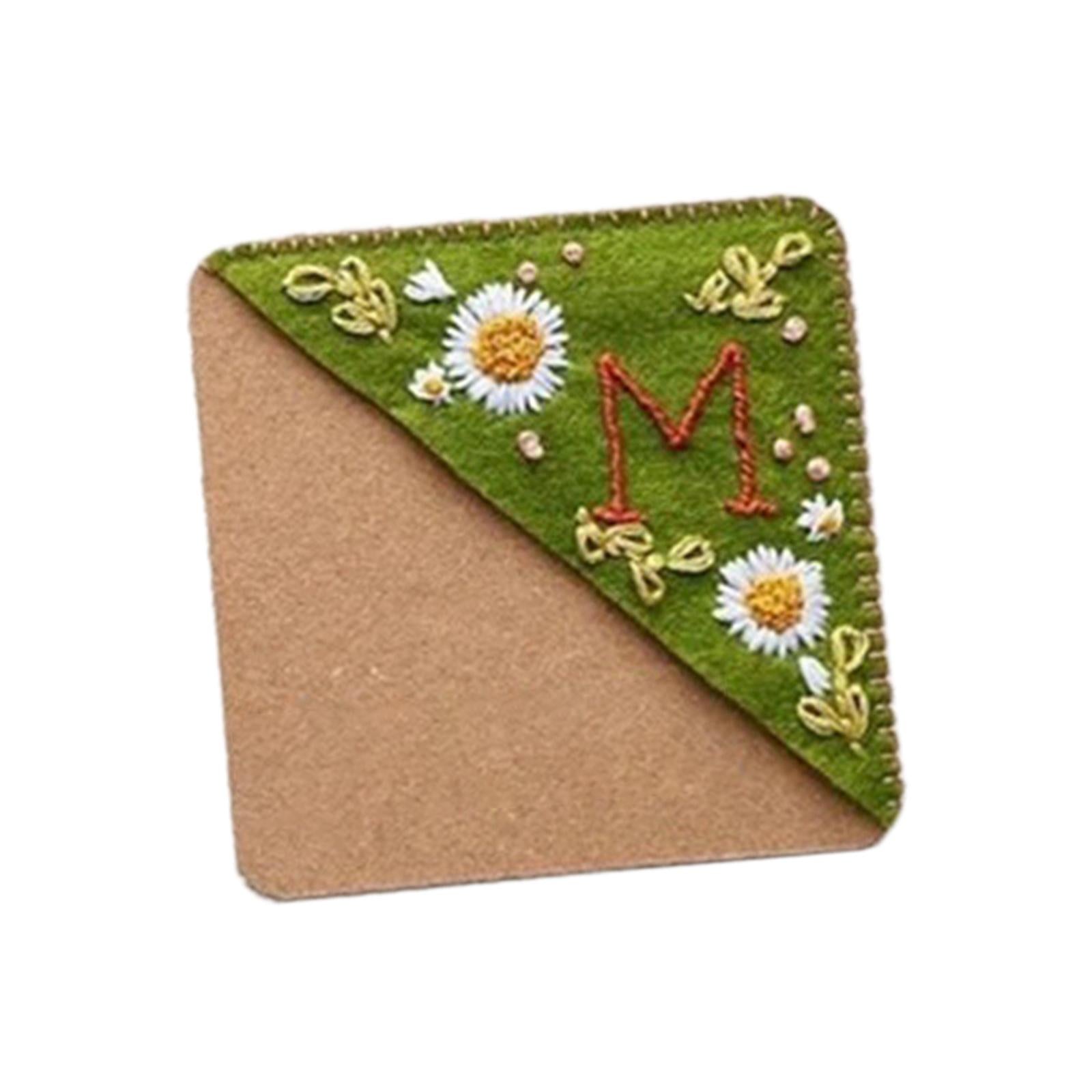 Handmade Corner Bookmark Corner Book Marks Page Clip for Kids Men Gifts Letter M