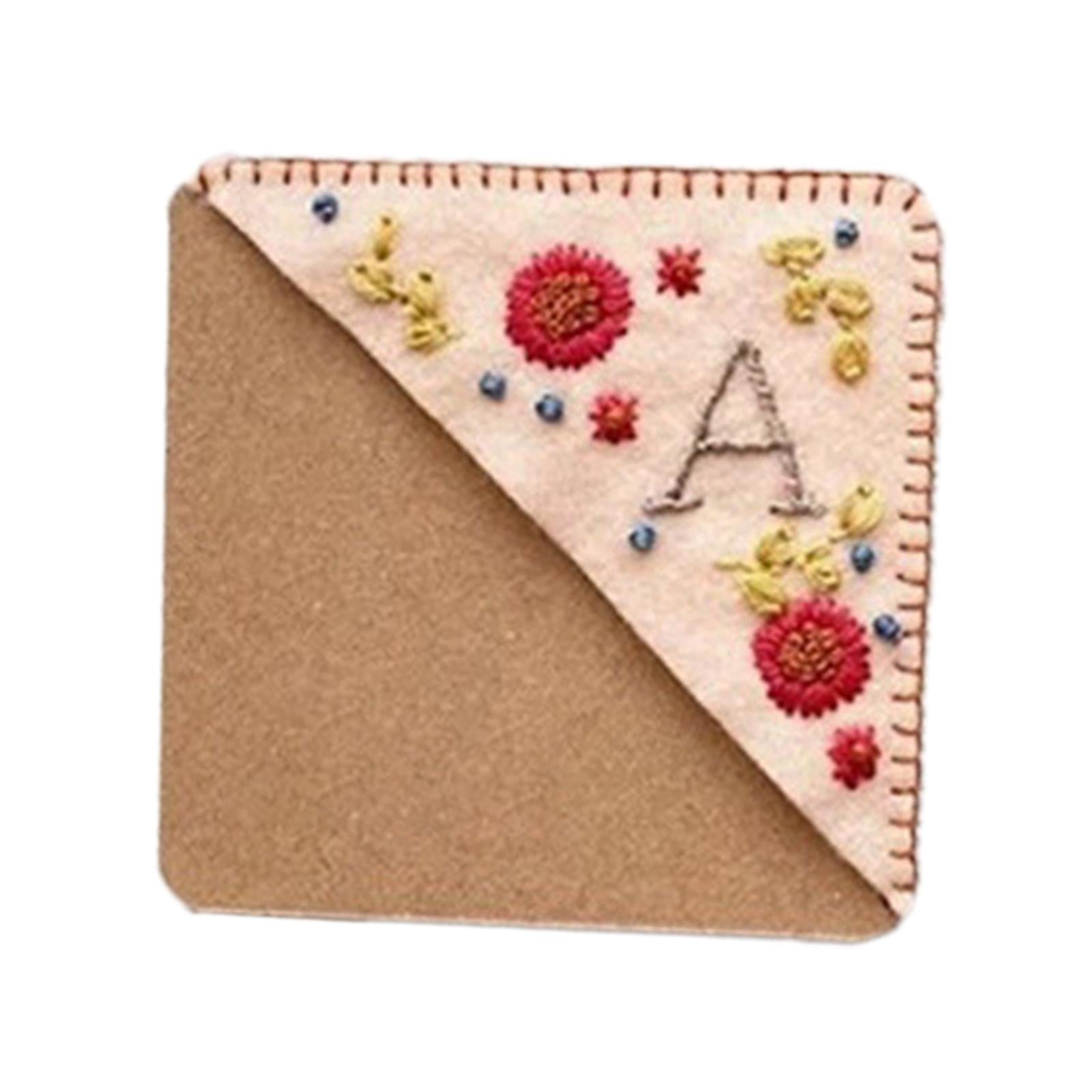 Handmade Corner Bookmark Corner Book Marks Page Clip for Kids Men Gifts Letter A