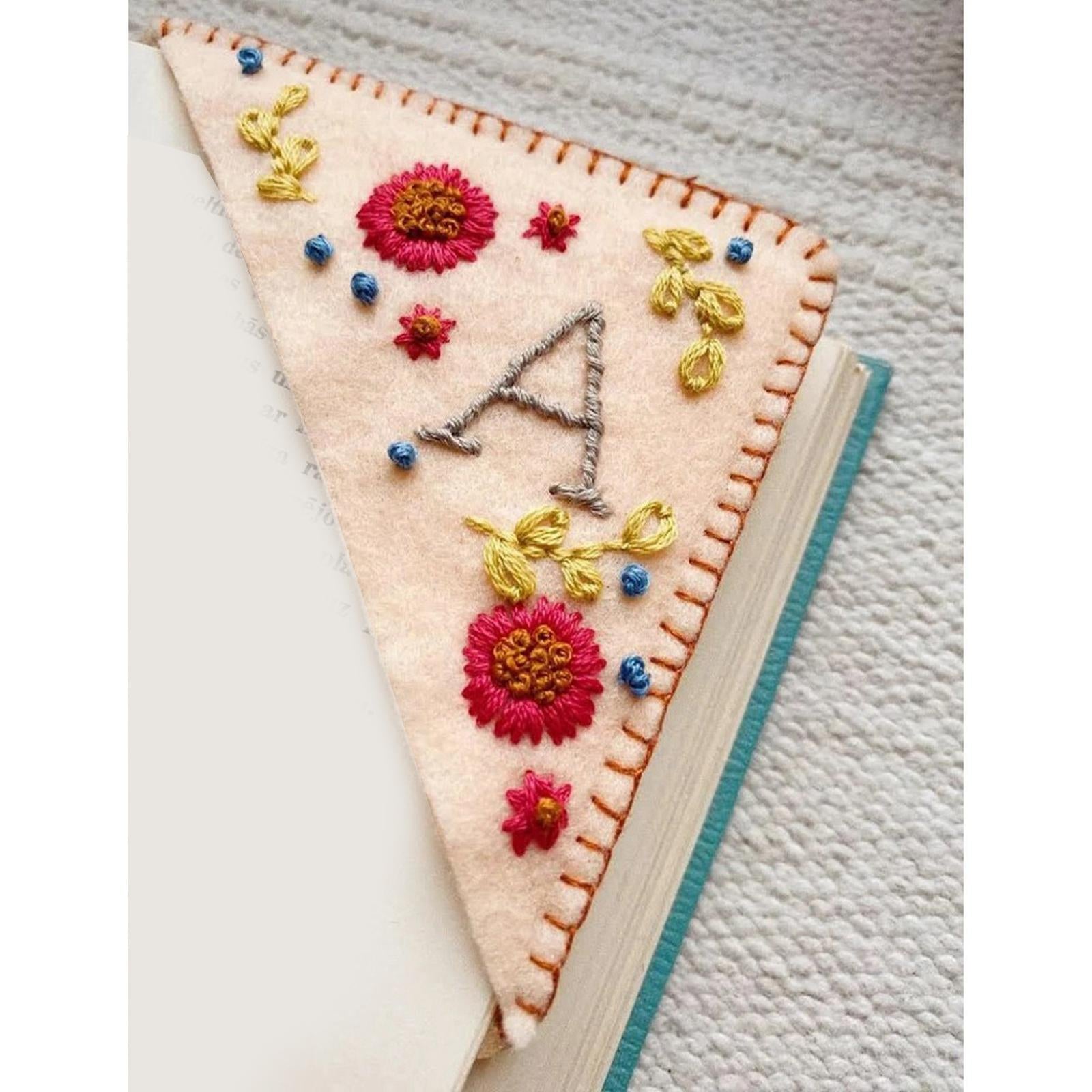 Handmade Corner Bookmark Corner Book Marks Page Clip for Kids Men Gifts Letter A
