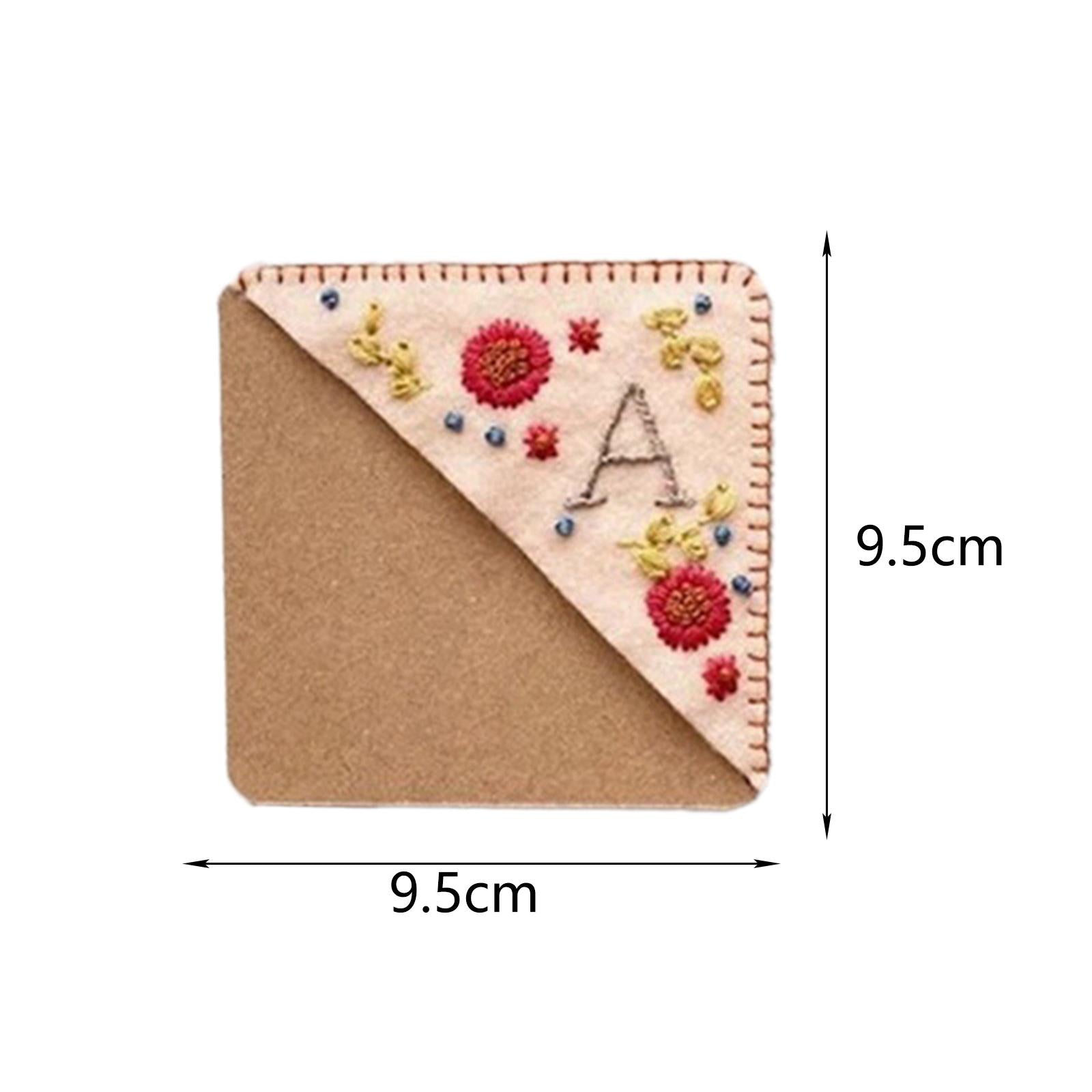 Handmade Corner Bookmark Corner Book Marks Page Clip for Kids Men Gifts Letter A