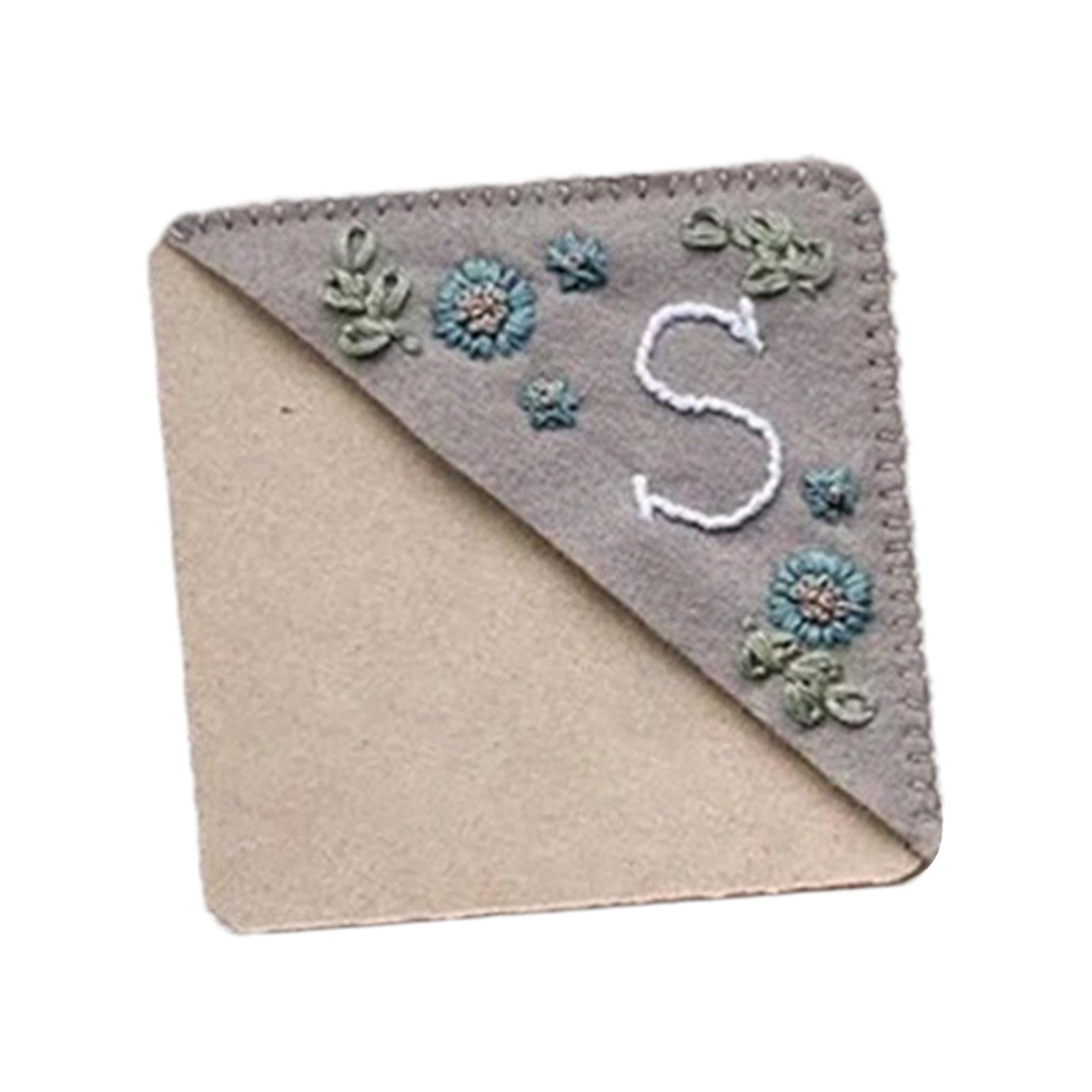Handmade Corner Bookmark Corner Book Marks Page Clip for Kids Men Gifts Letter S