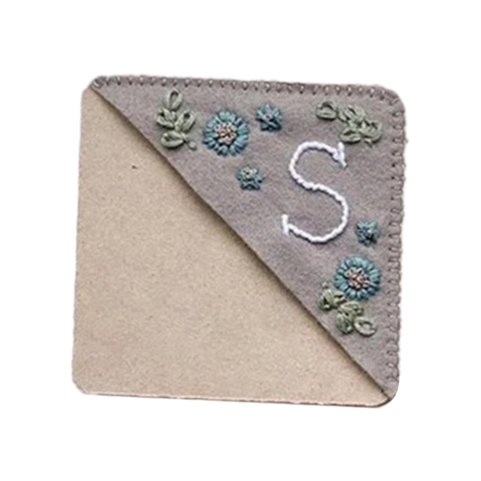 Handmade Corner Bookmark Corner Book Marks Page Clip for Kids Men Gifts Letter S