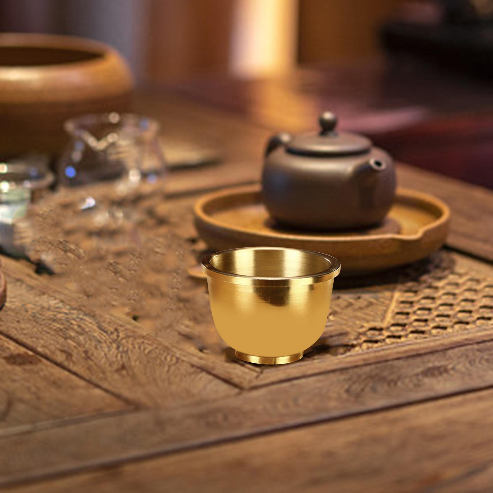 Brass Cup Buddha Cups Buddhism Water Cup Handmade for Desktop Household S