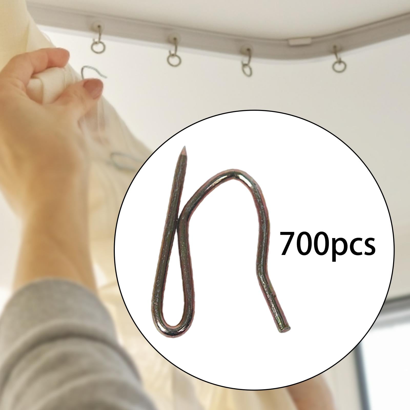Drapery Hooks Pins Curtain Hook Pinch Pleat Hooks for Shower Window Door 700PCS