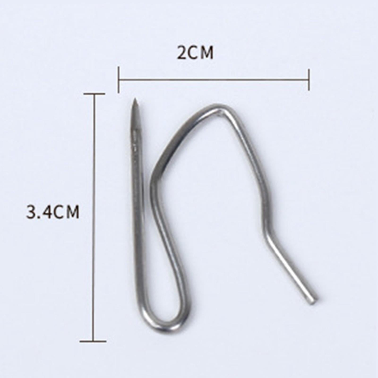 Drapery Hooks Pins Curtain Hook Pinch Pleat Hooks for Shower Window Door 380PCS