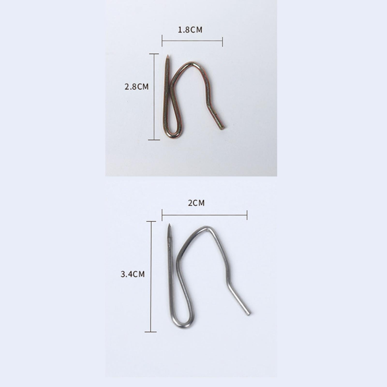 Drapery Hooks Pins Curtain Hook Pinch Pleat Hooks for Shower Window Door 380PCS