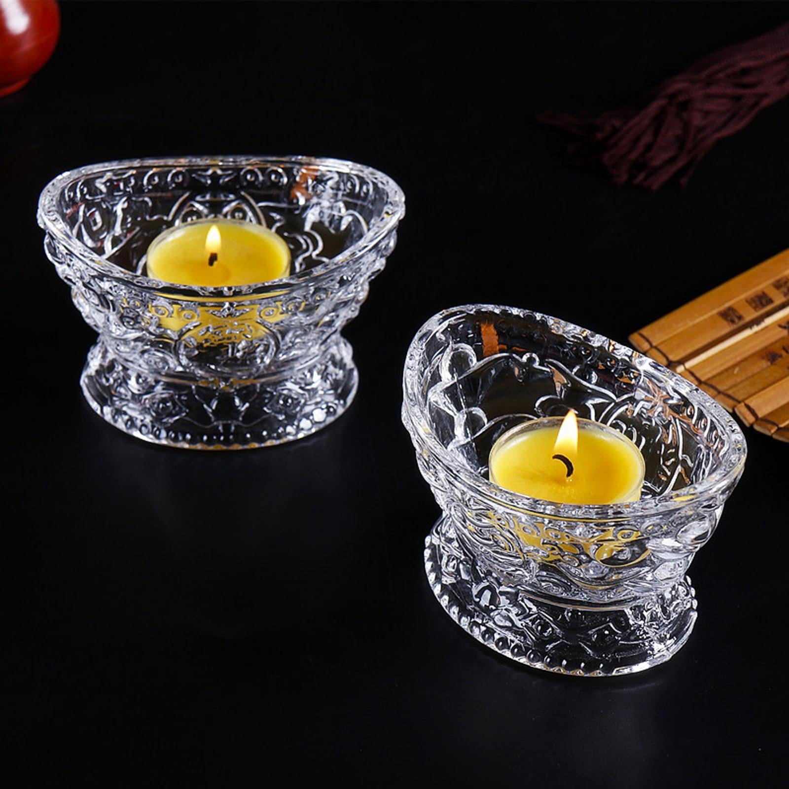 Elegant Tea Light Candle Holder Tealight Holder for Festival Party Decor Amber S