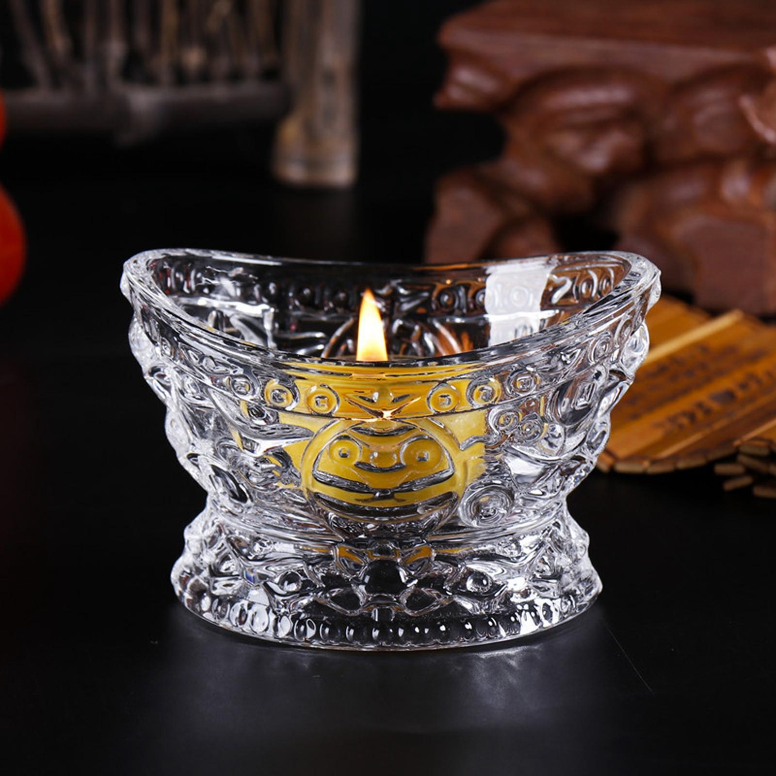 Elegant Tea Light Candle Holder Tealight Holder for Festival Party Decor Amber L