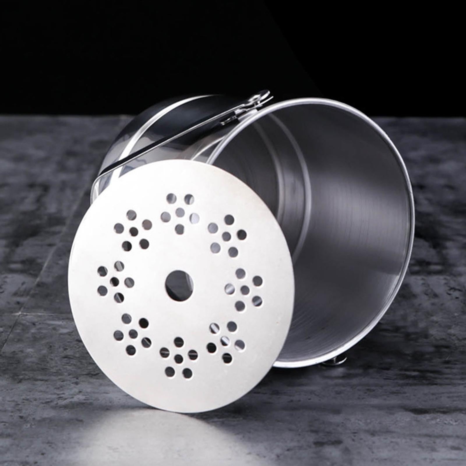 Portable 1L Stainless Steel Ice Bucket with Ice Clip for Home Picnics