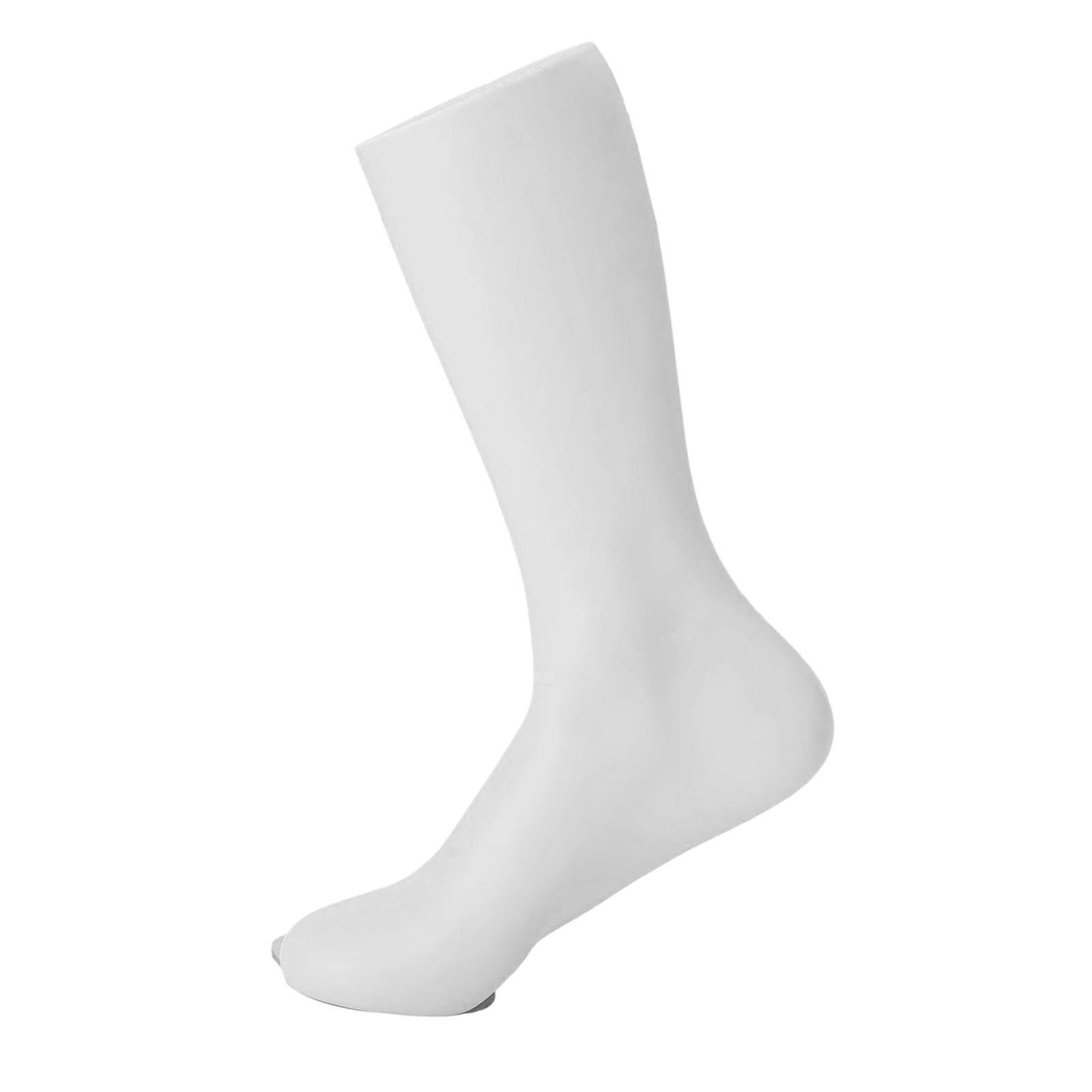 Freestanding Male Feet Mannequin Foot Model Sock Display for Window Male Male Right Foot White