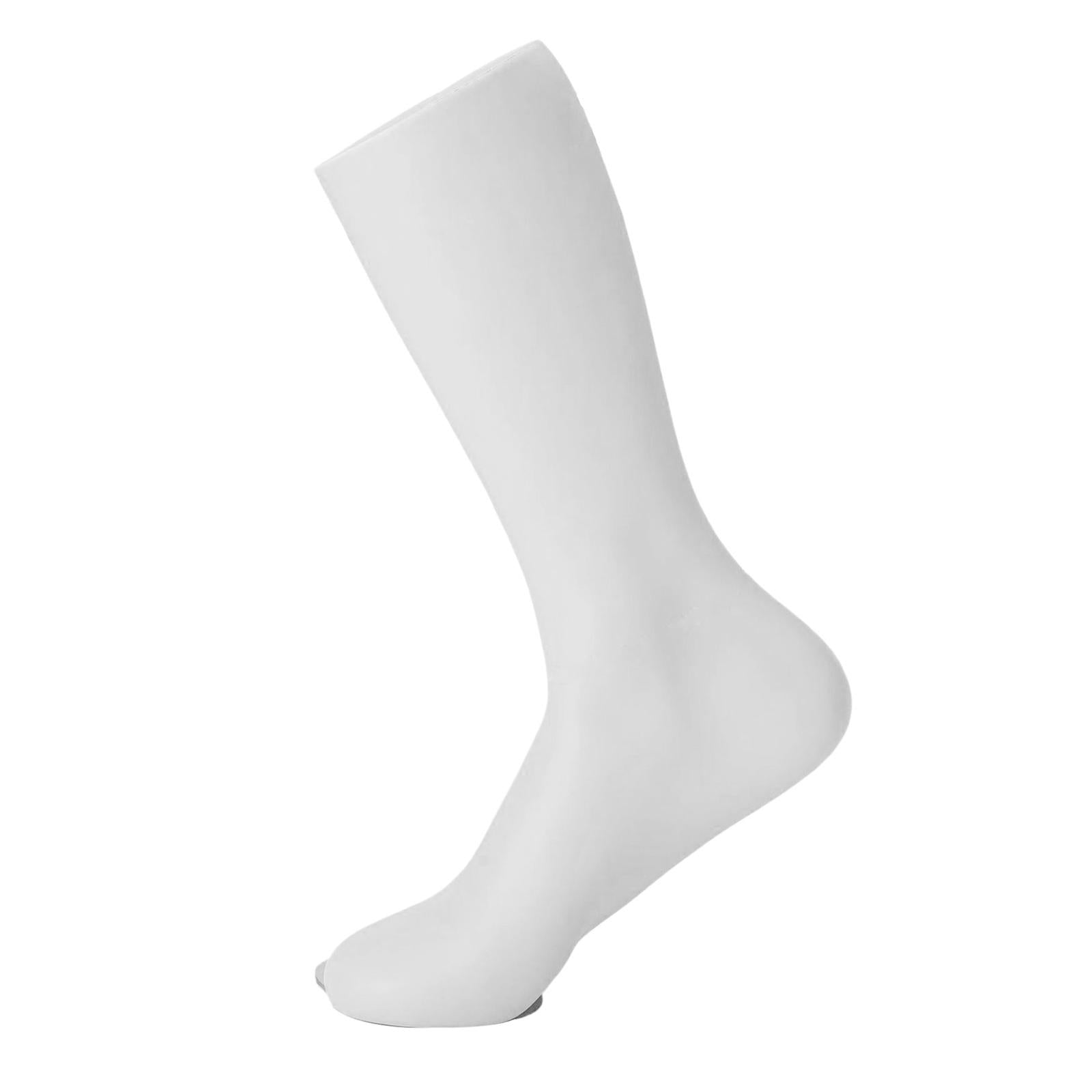 Freestanding Male Feet Mannequin Foot Model Sock Display for Window Male Male Right Foot White